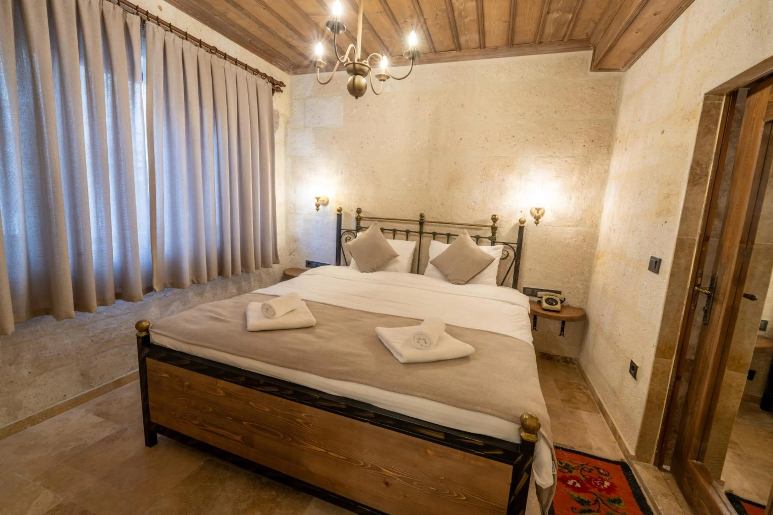 Bed in Library Cave House