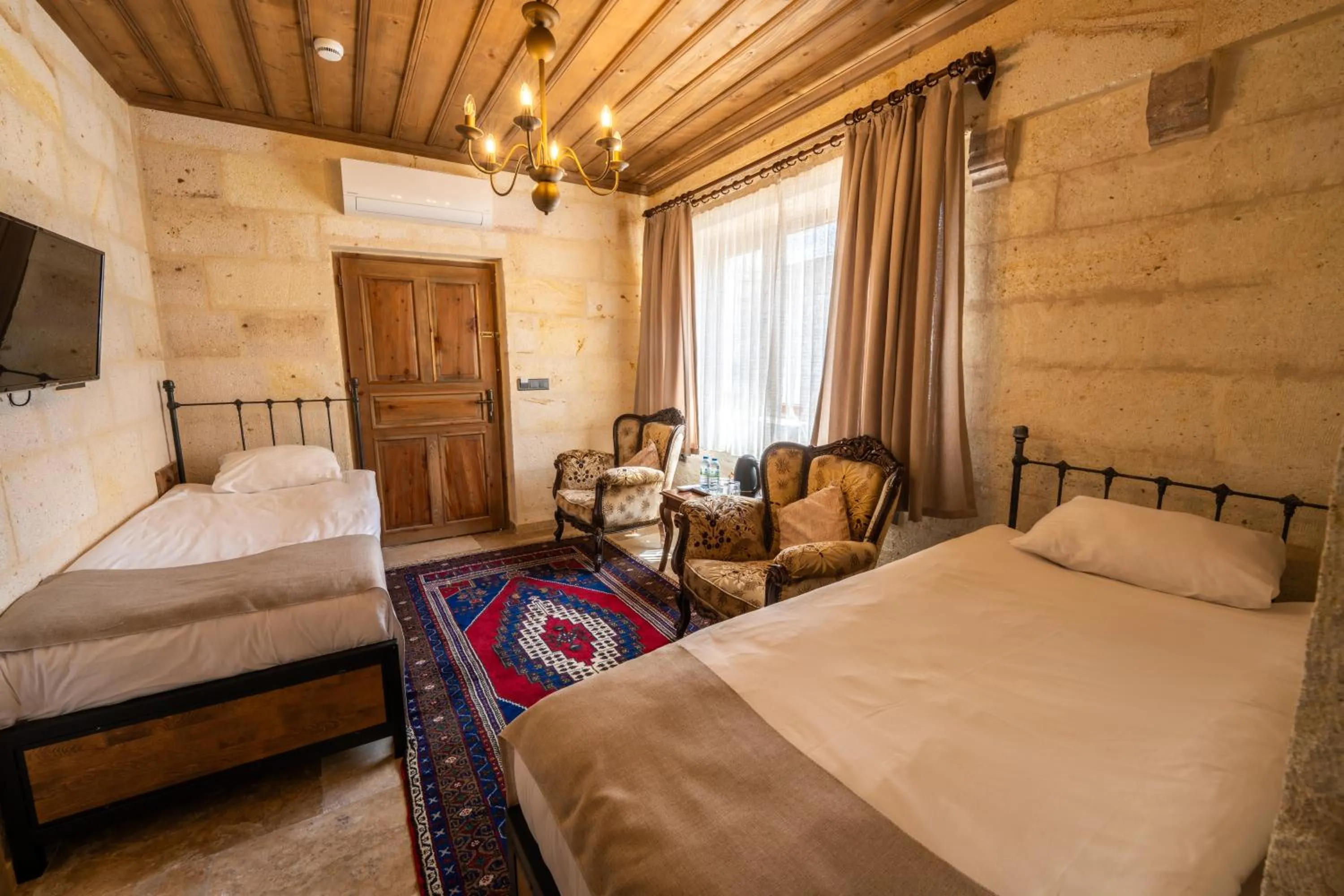 Bed in Library Cave House