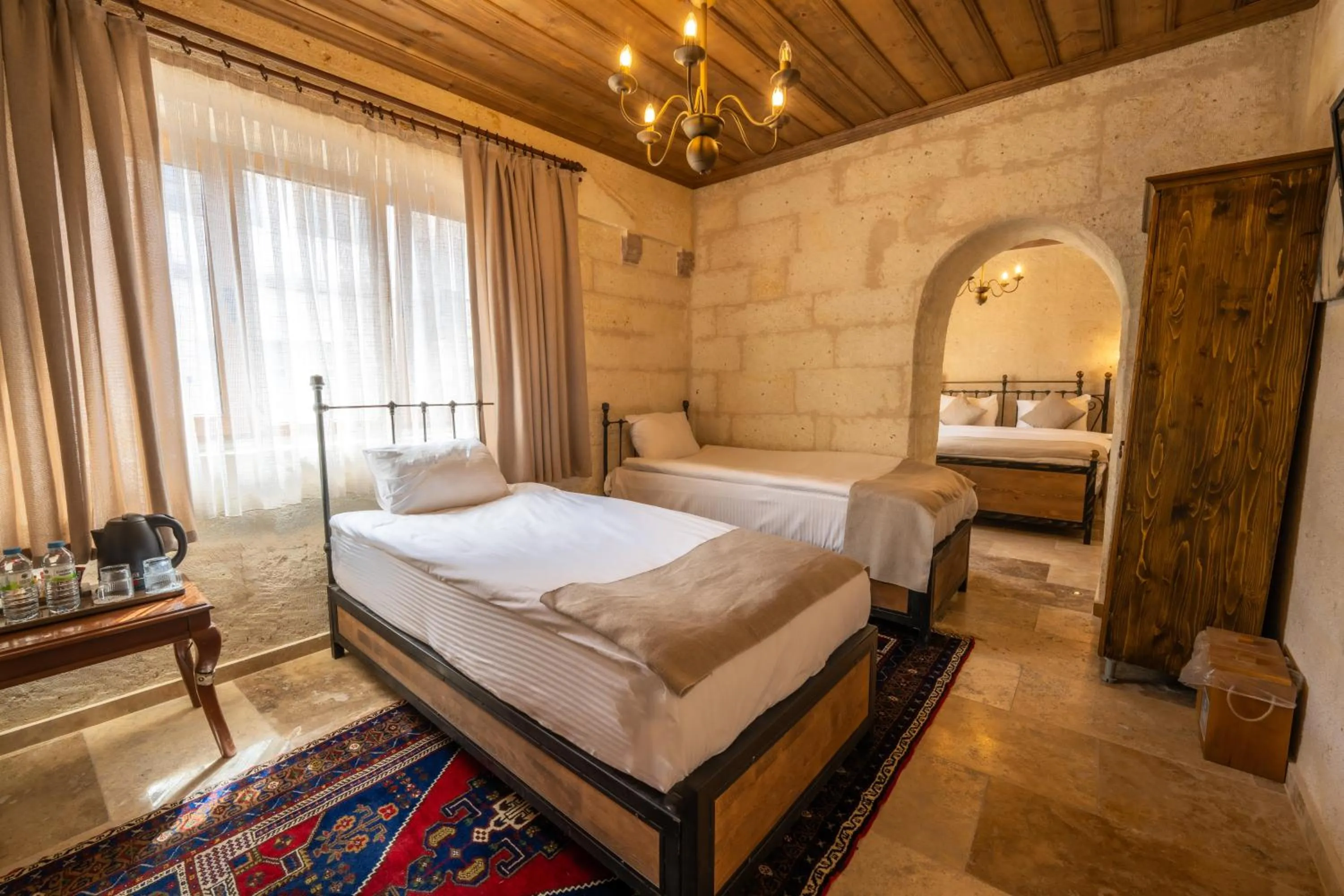 Bed in Library Cave House