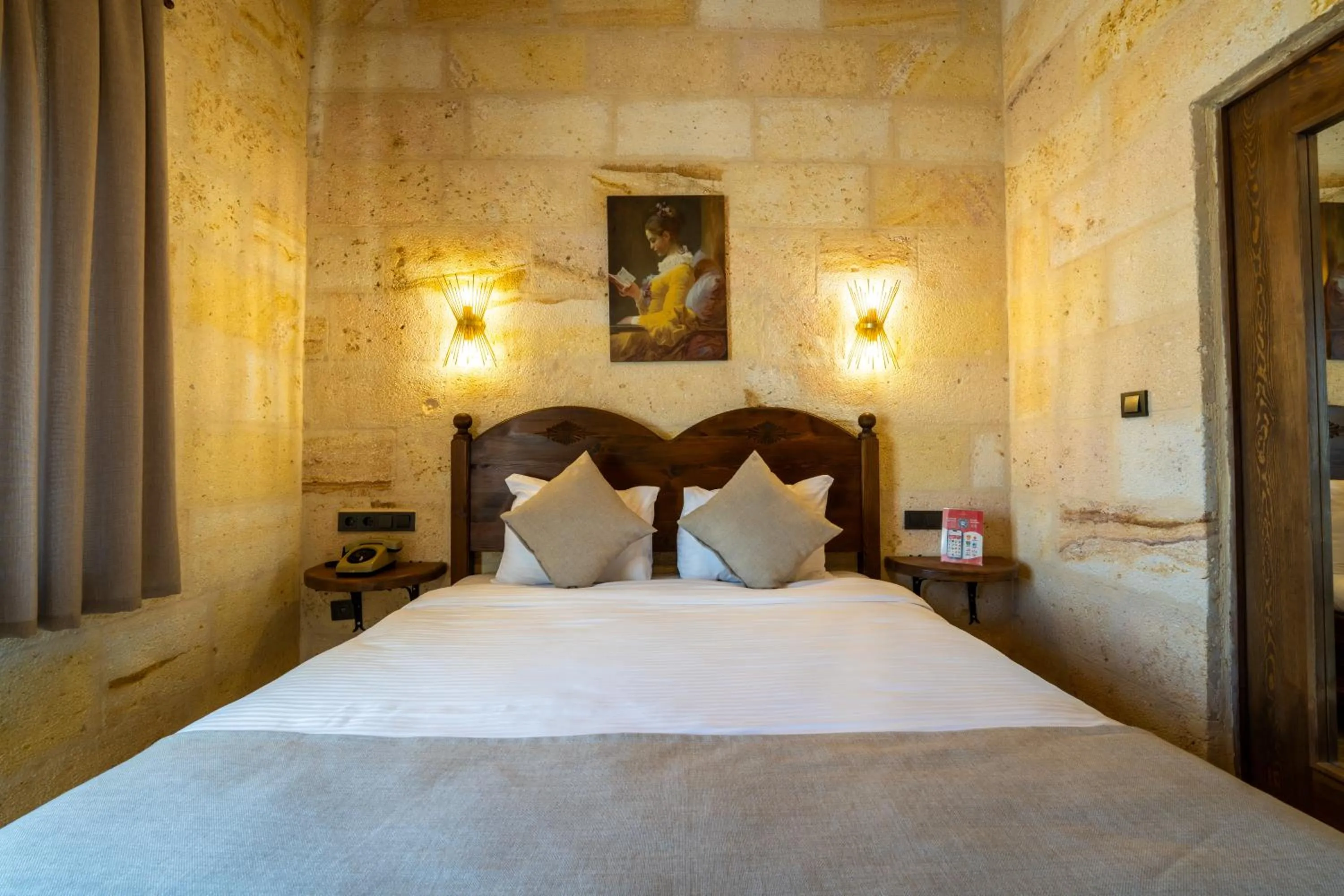 Bed in Library Cave House