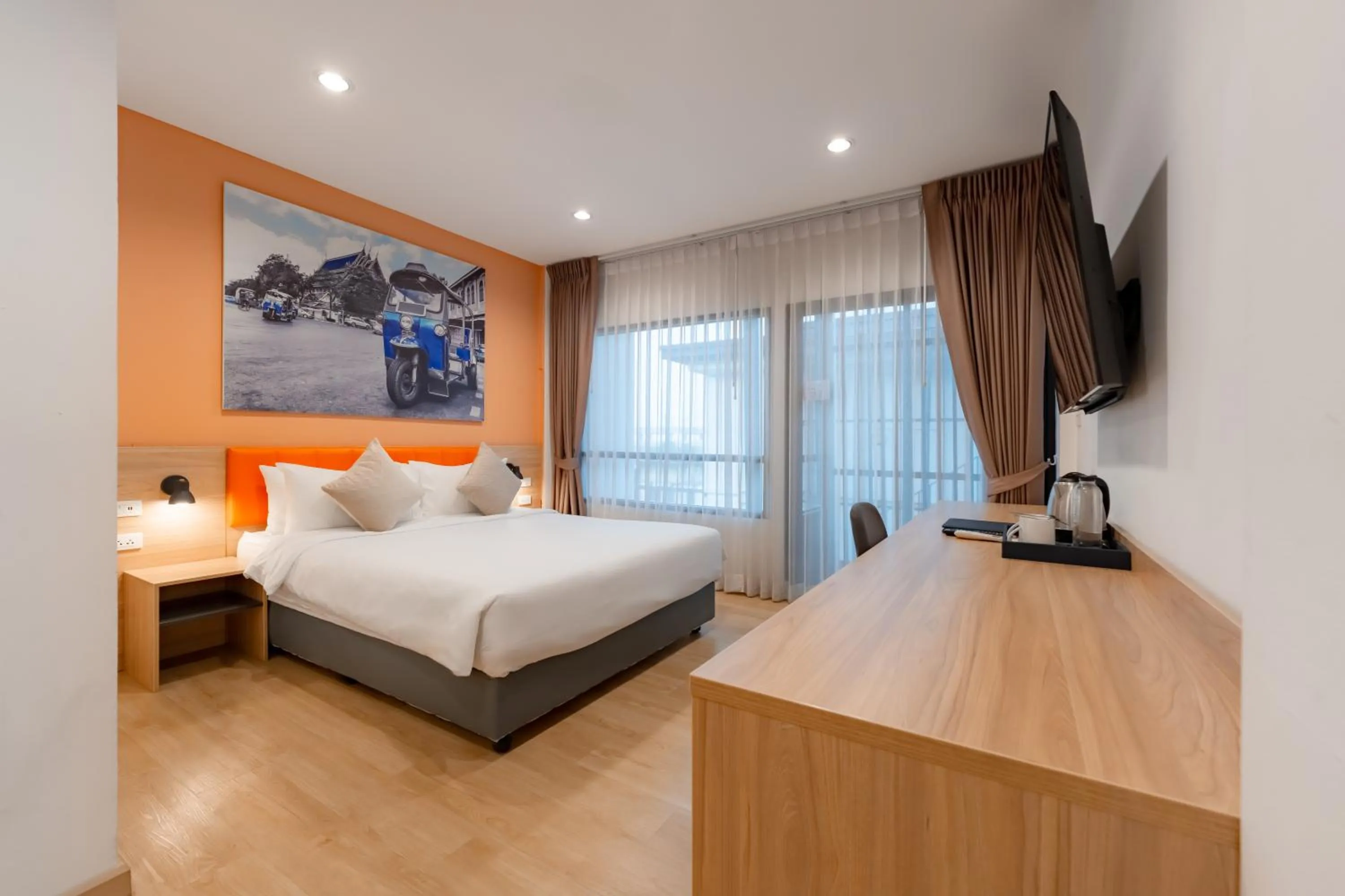 Bedroom, Bed in Moji Don Mueang Airport Hotel - Bangkok