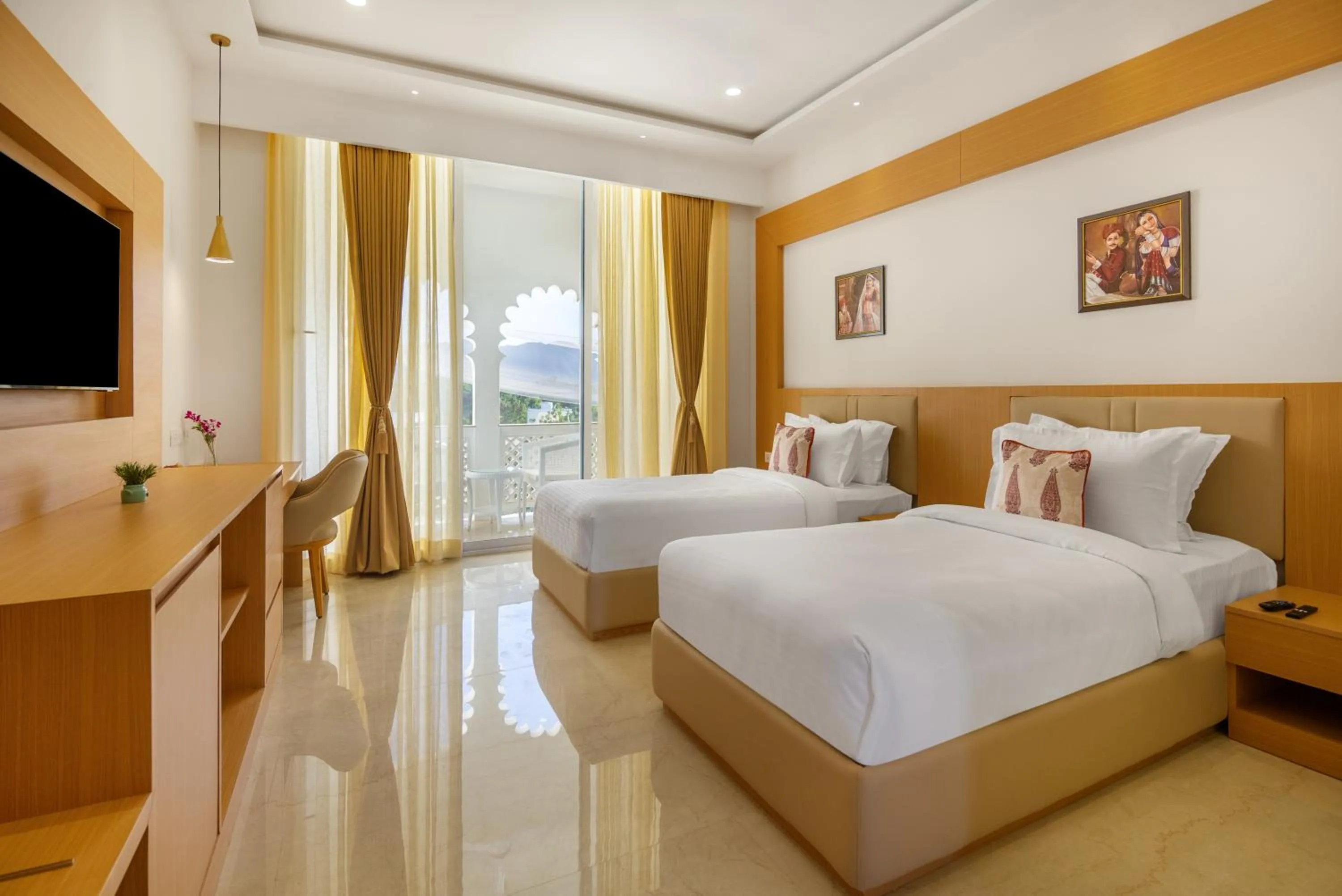 Bed in Sterling Aravalli Udaipur