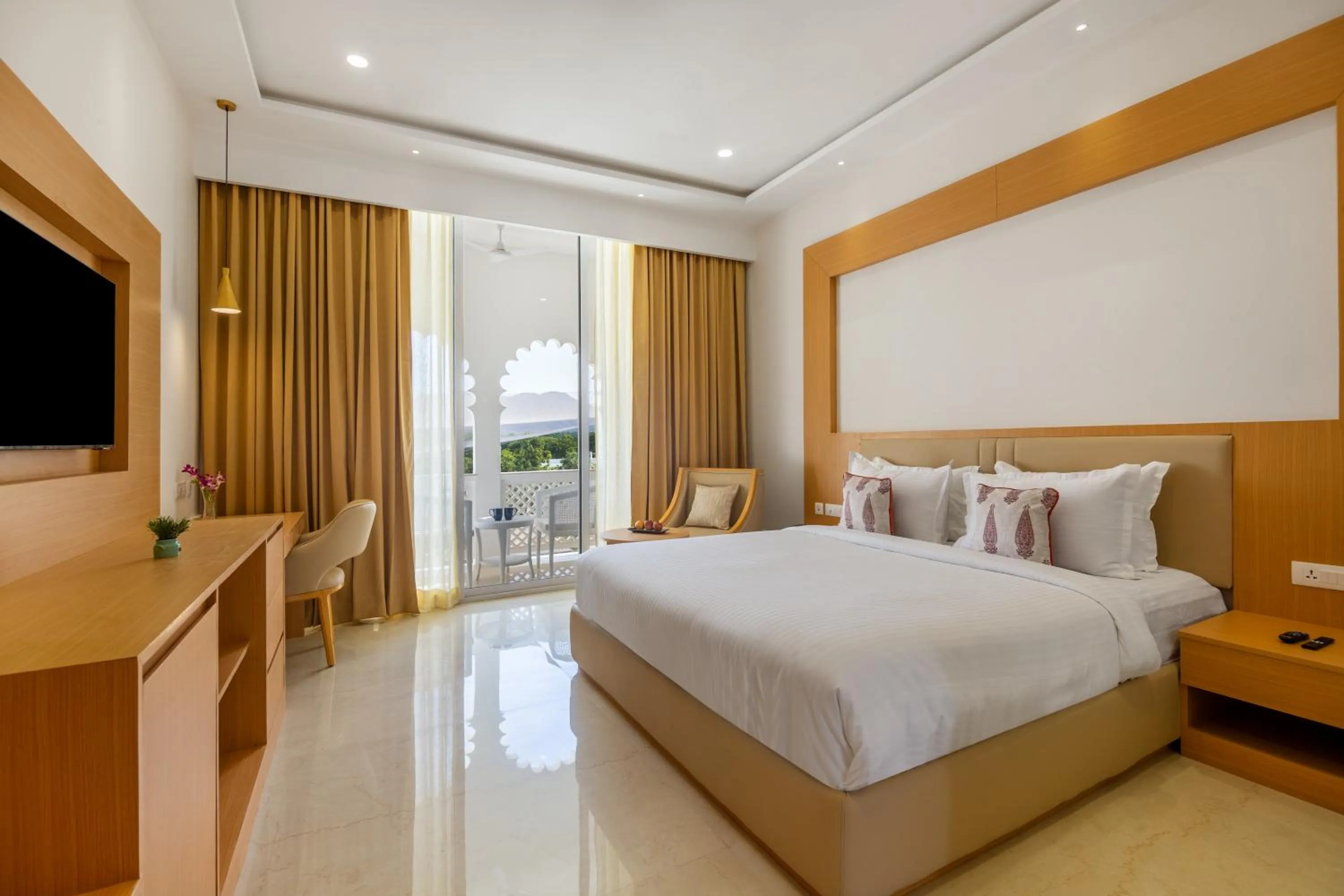 Bed in Sterling Aravalli Udaipur