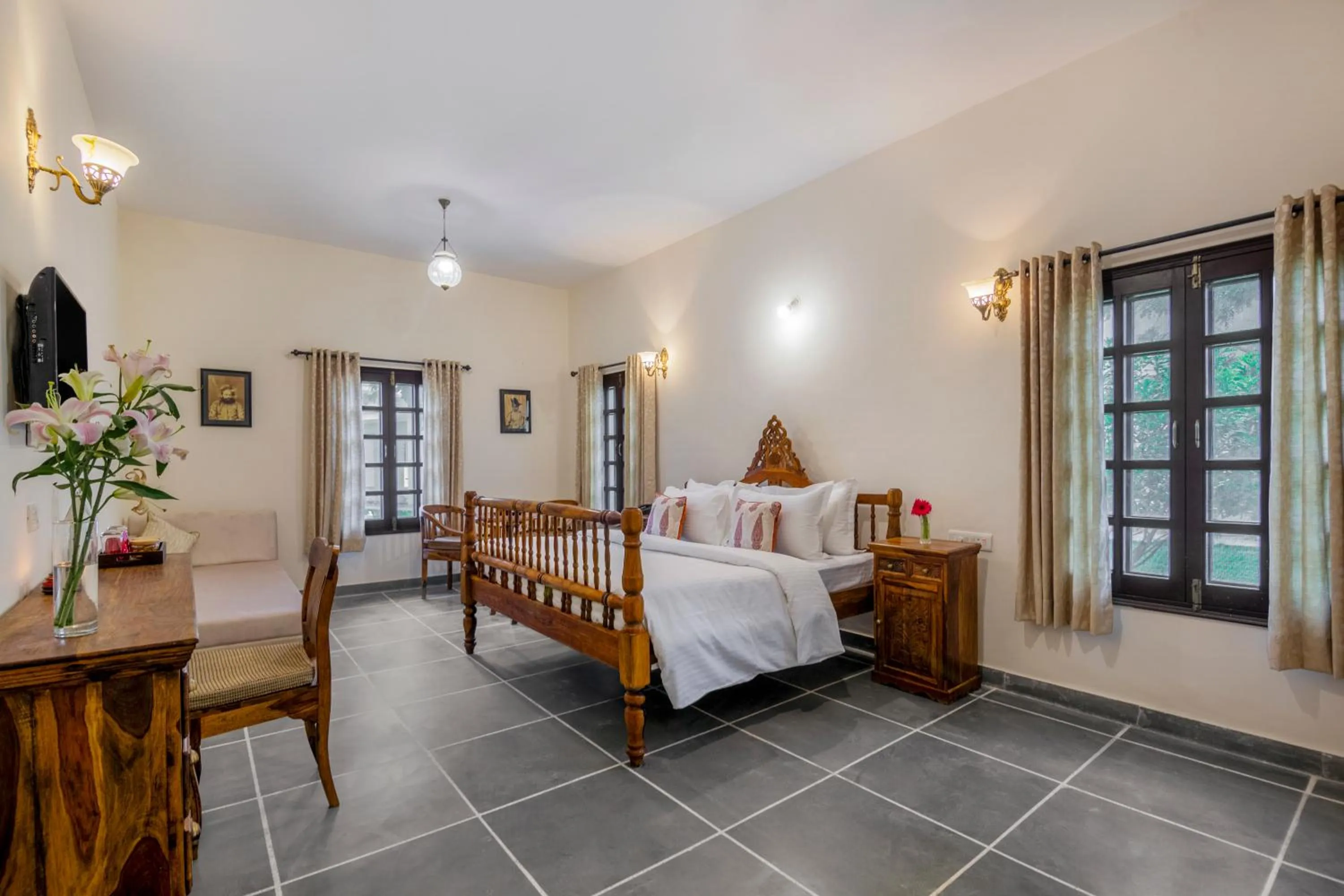 Bed in Sterling Aravalli Udaipur