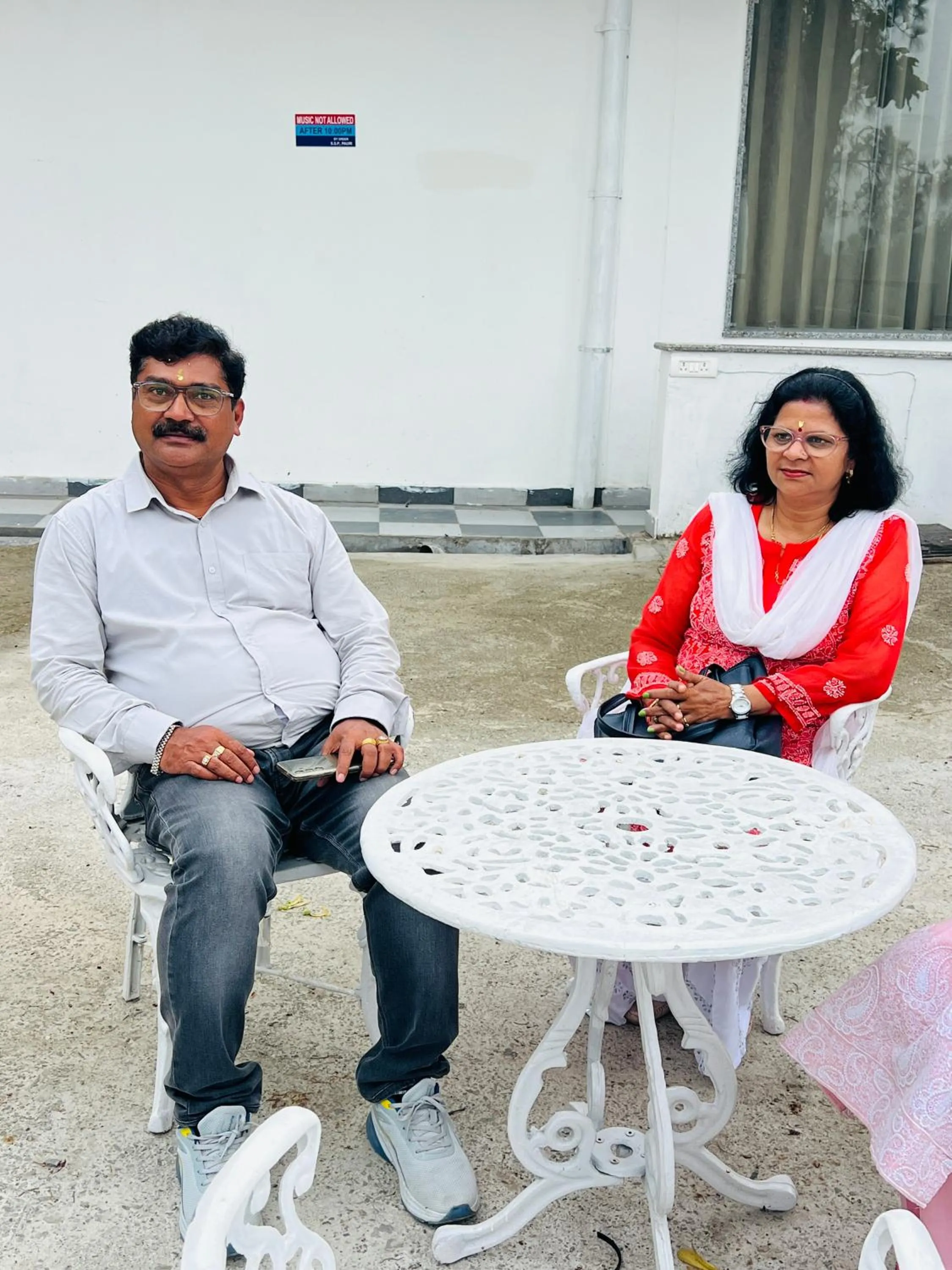 Guests in The Shalam Resort श्रीकृष्ण शरणं मम