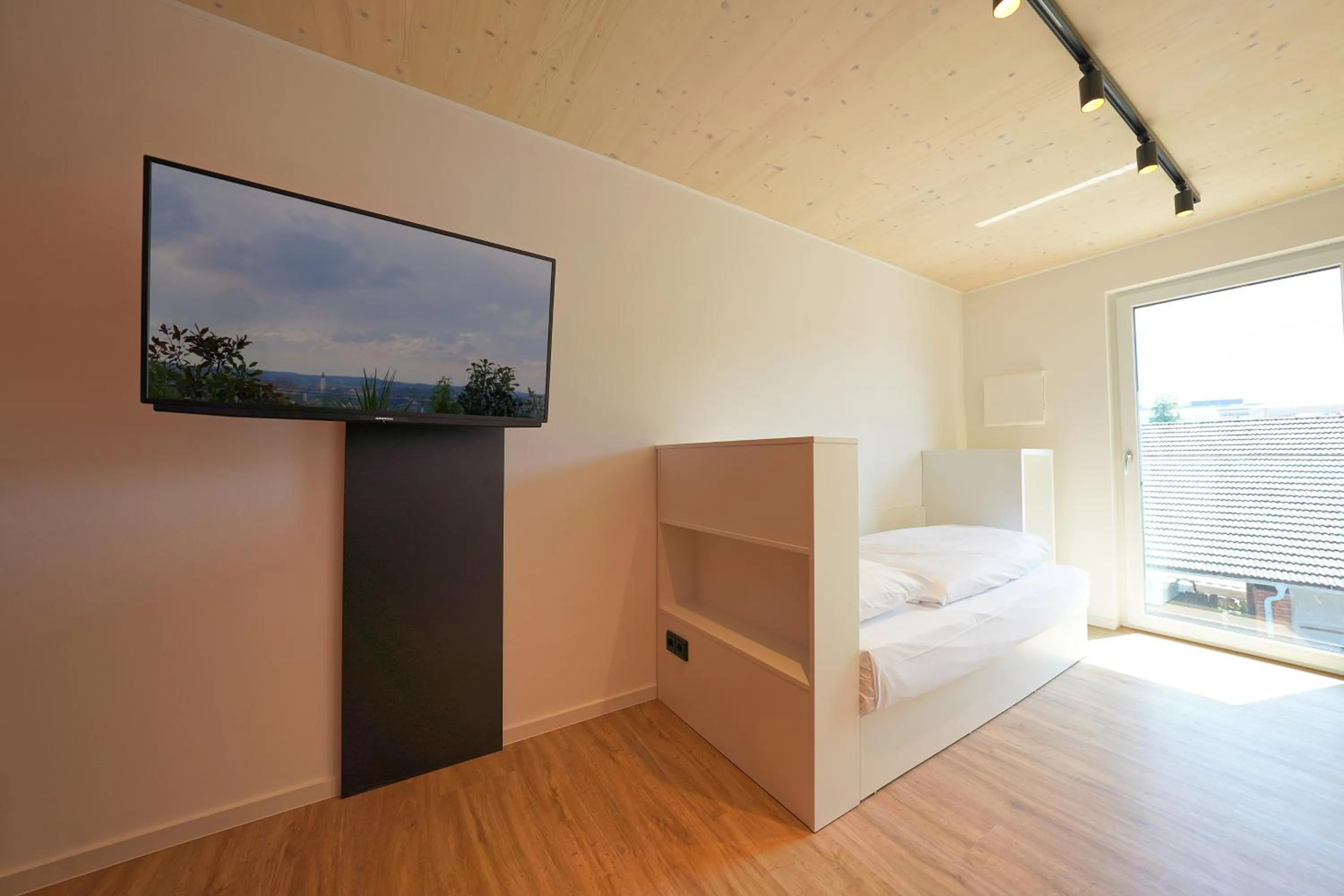 Bedroom, Bed in Timber One Boardinghouse Dorfen
