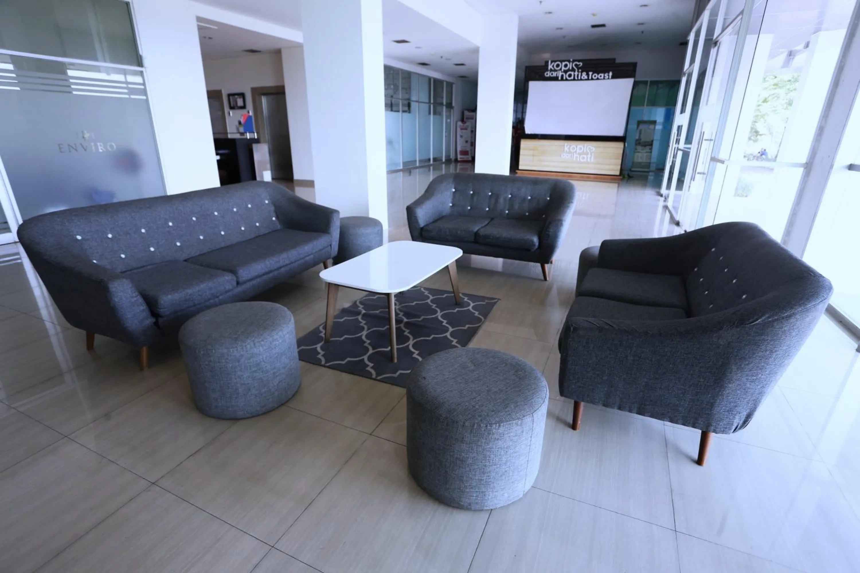 Seating area in The Enviro Nusantara By Reccoma