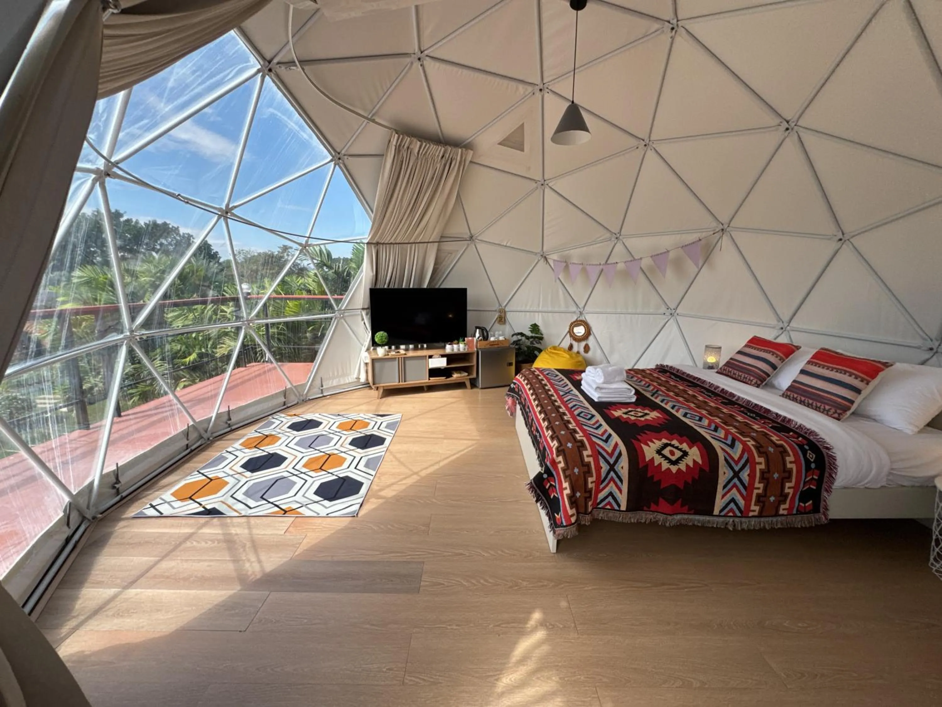 Bed in The Campster Kanchanaburi