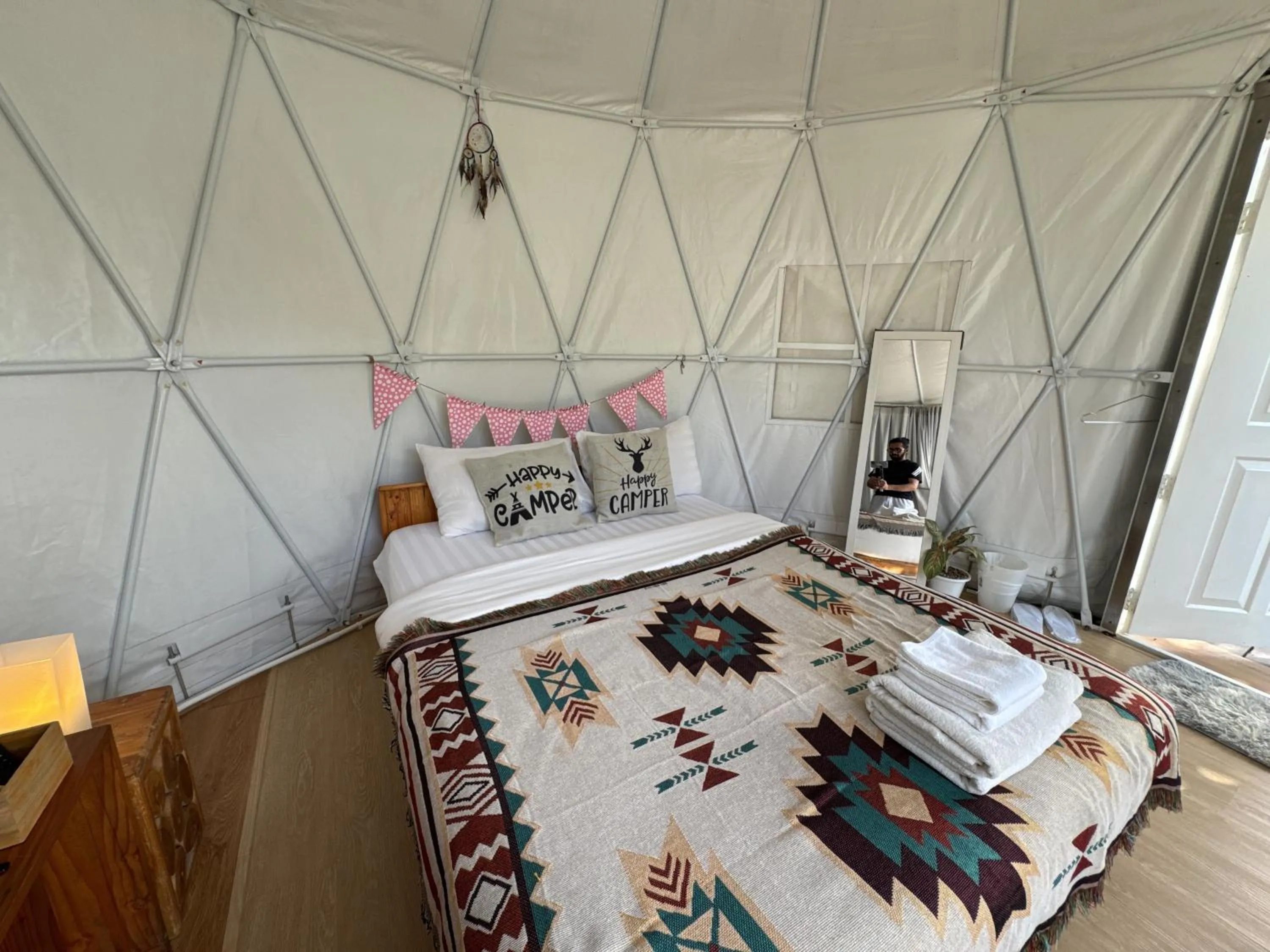 Bed in The Campster Kanchanaburi