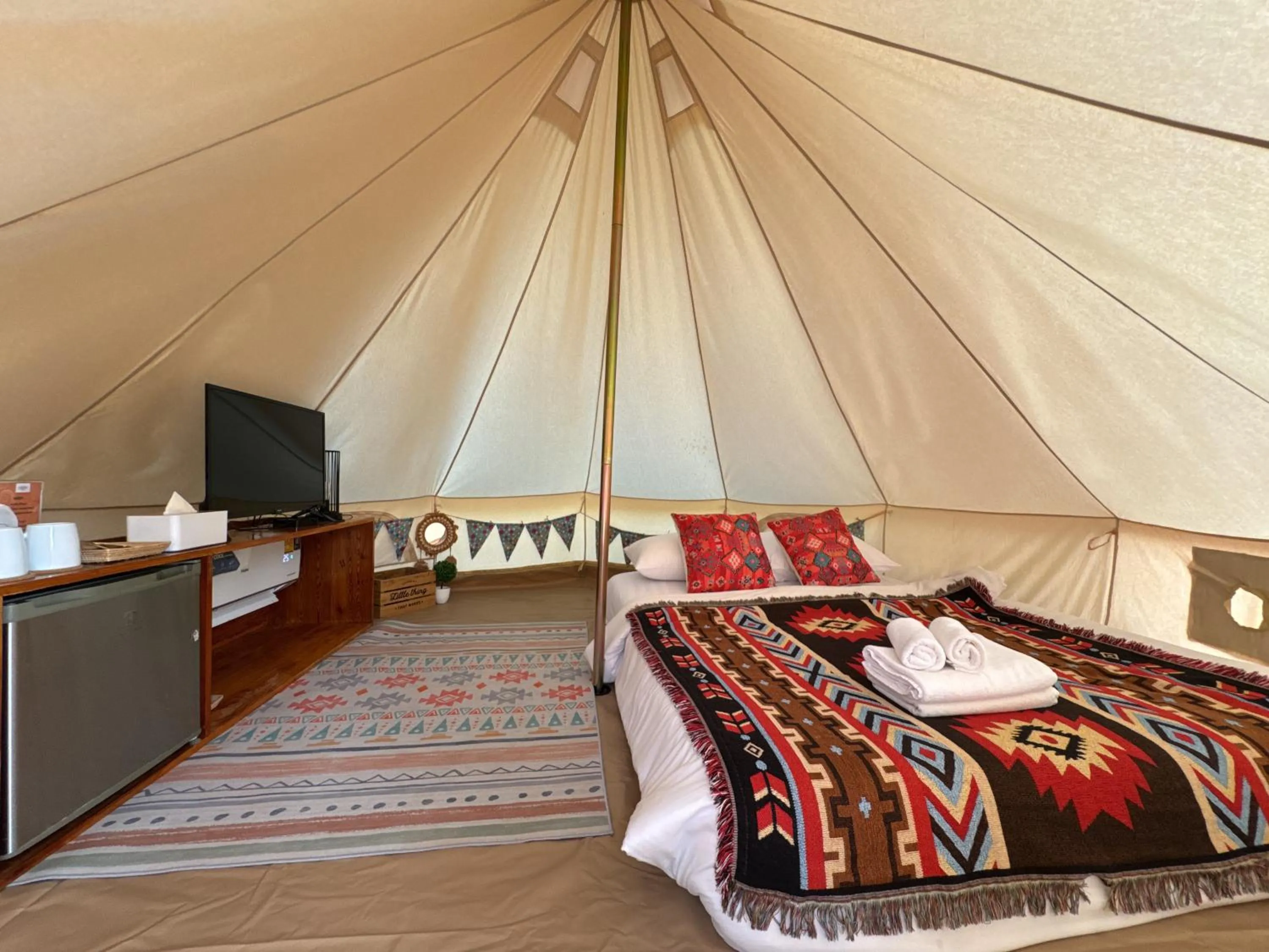 Bed in The Campster Kanchanaburi