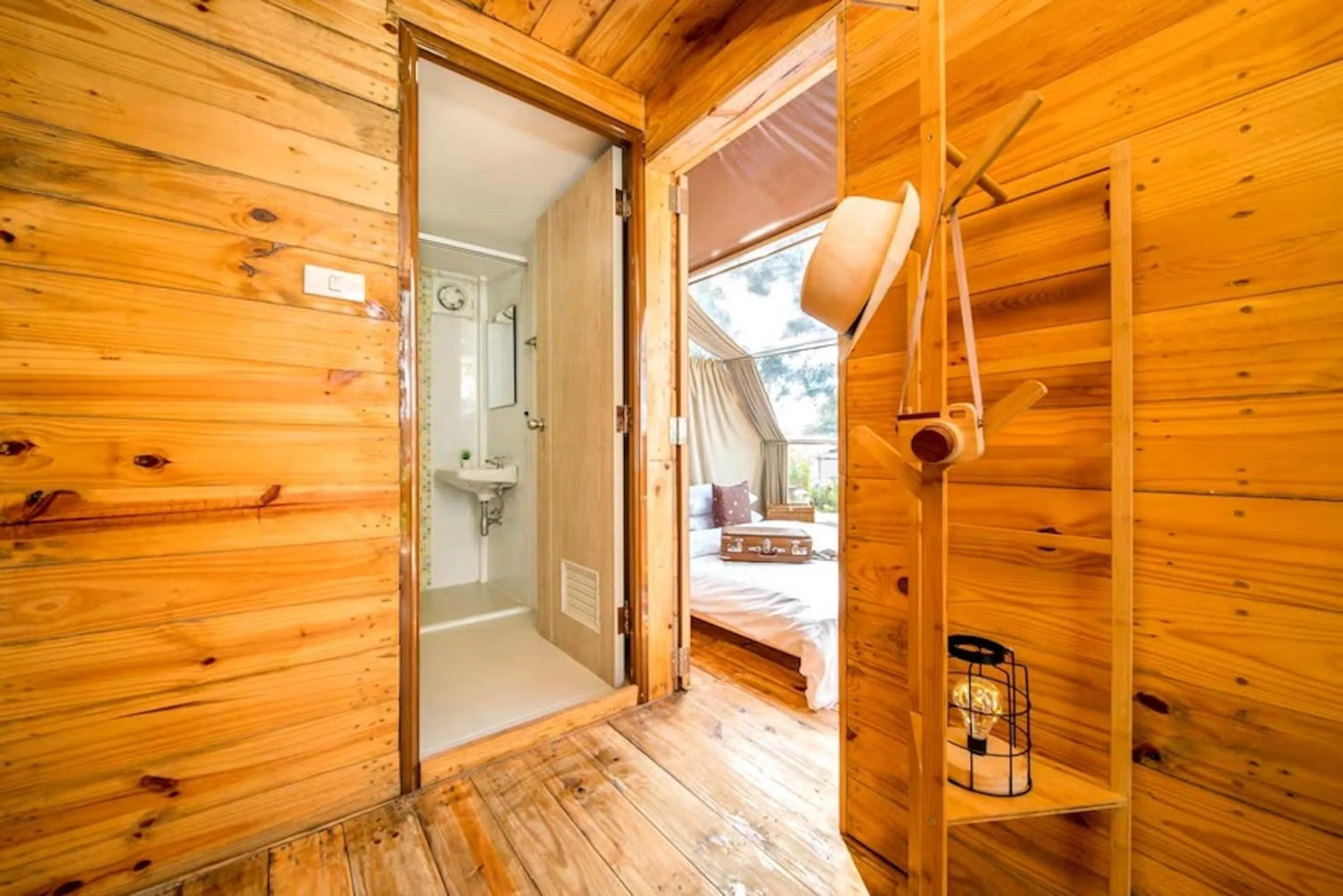 Bathroom, Bed in The Campster Kanchanaburi