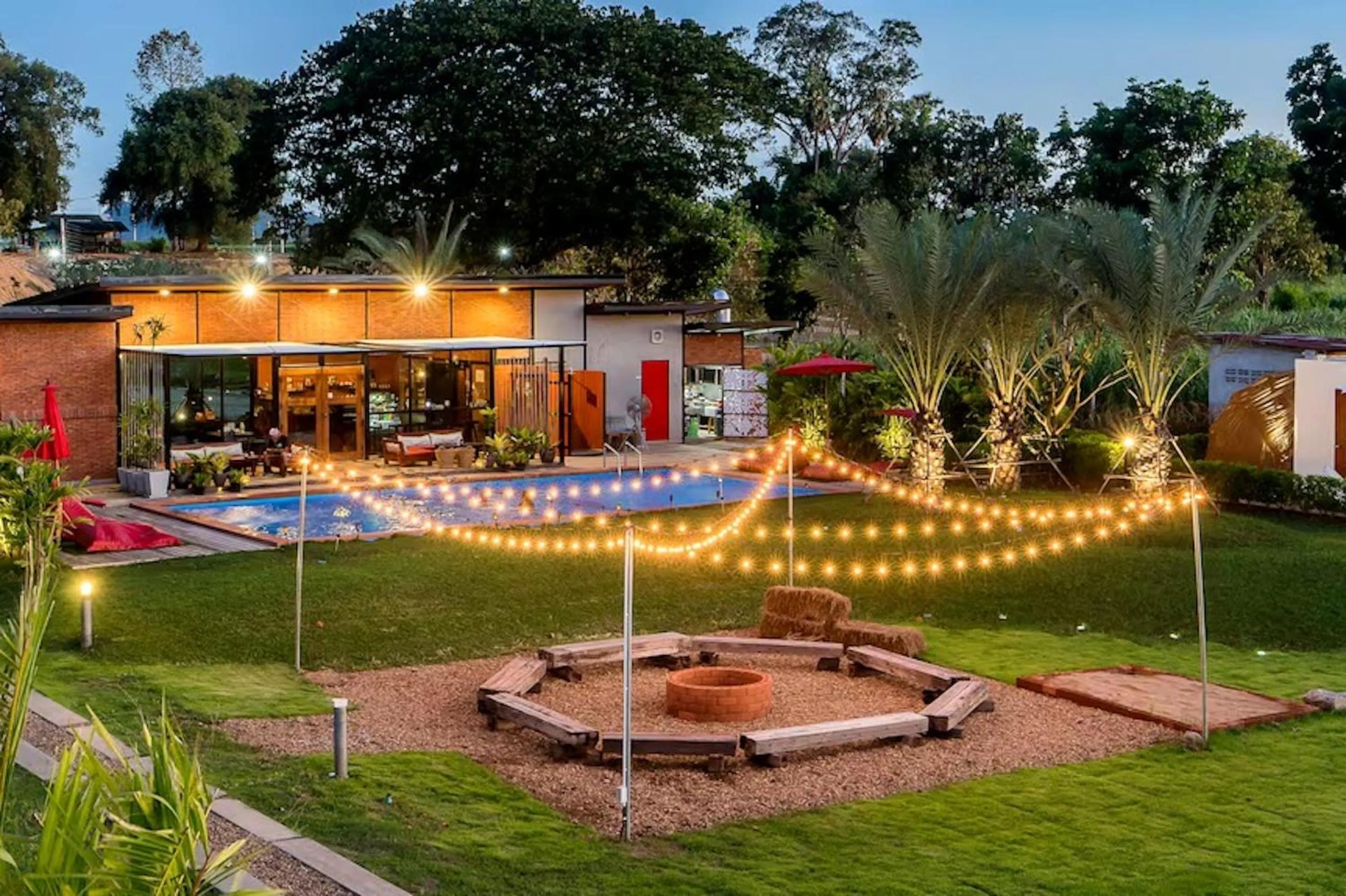 fireplace in The Campster Kanchanaburi