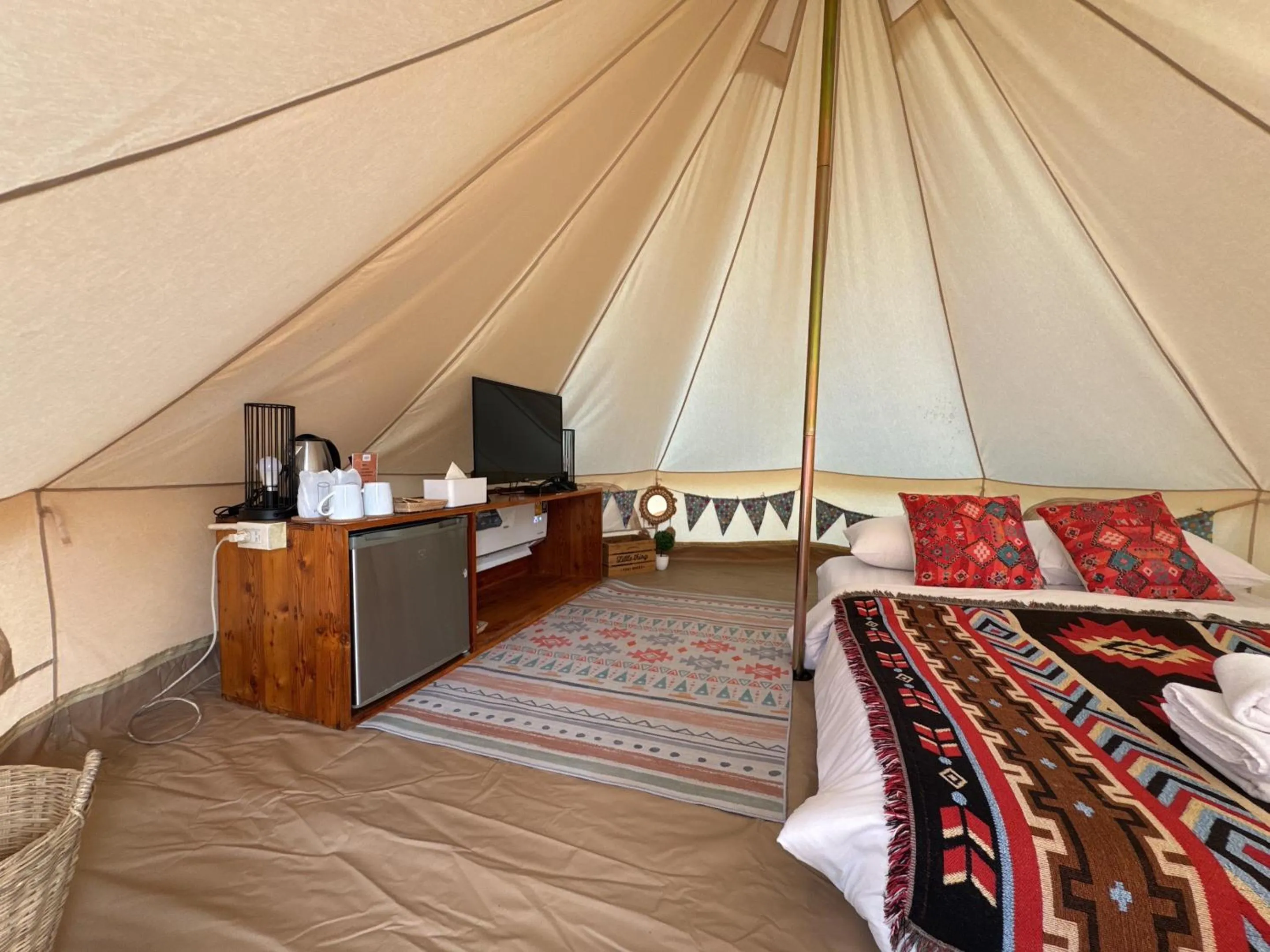 Bed in The Campster Kanchanaburi