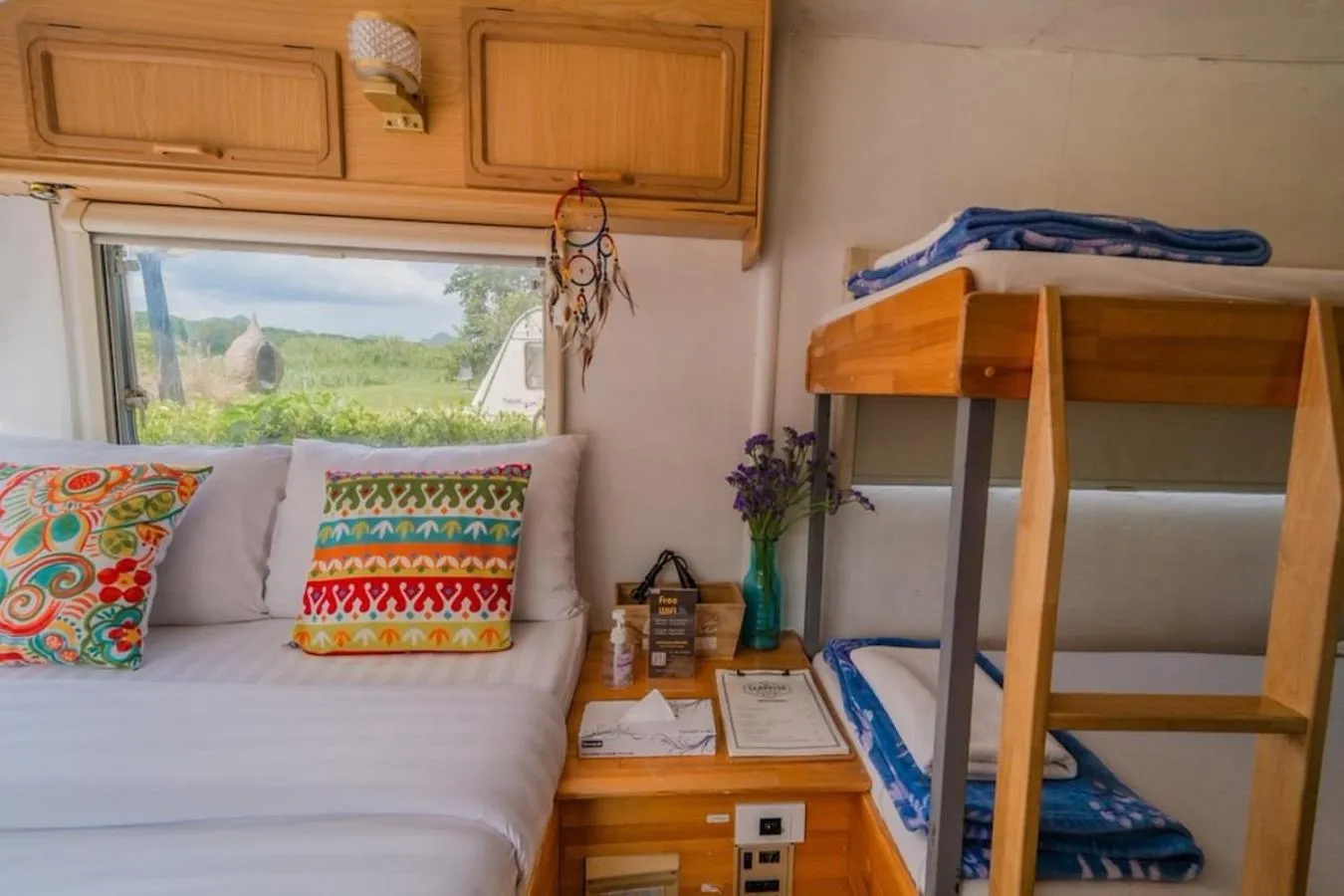 Bed in The Campster Kanchanaburi