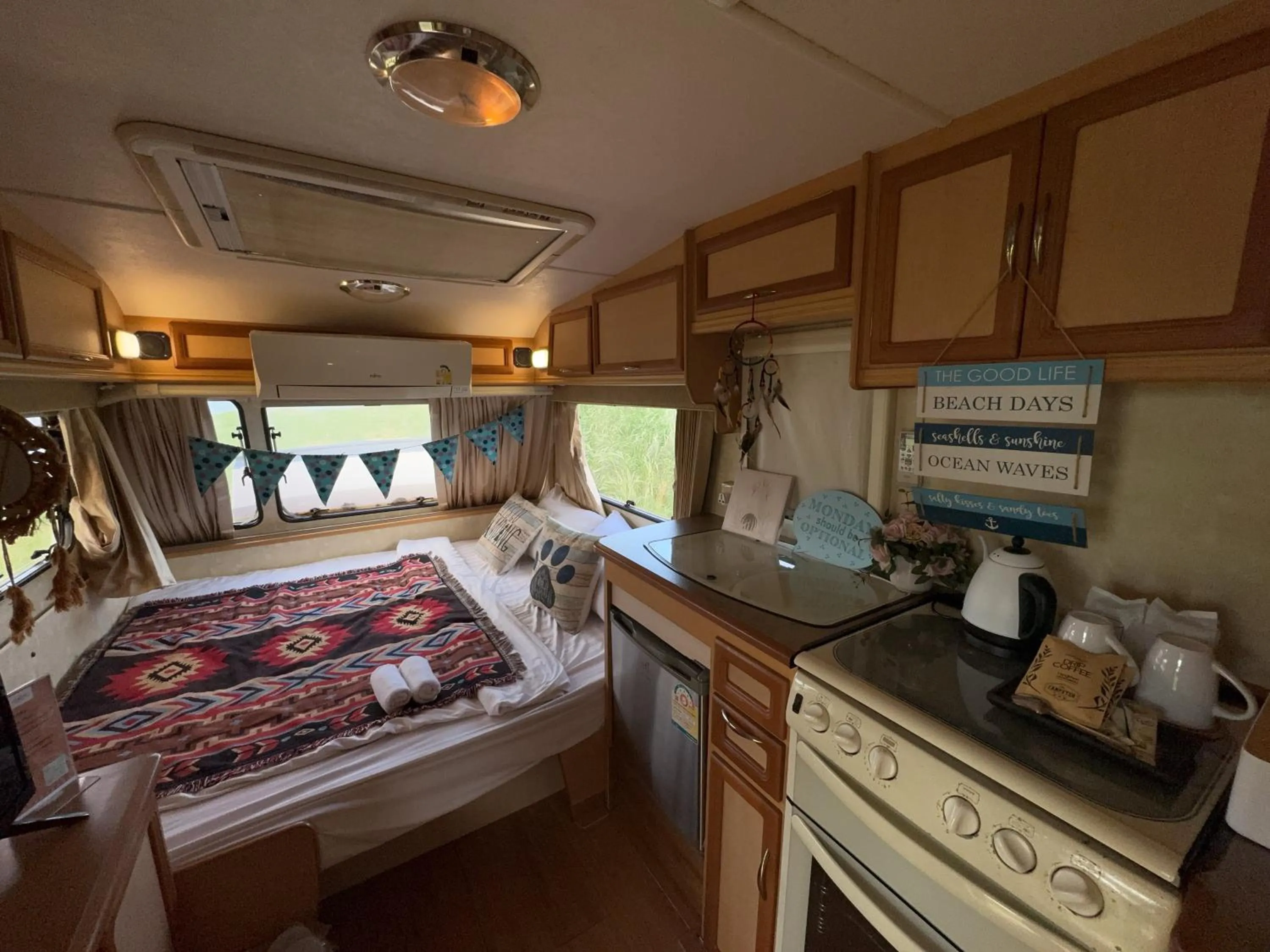 Bed in The Campster Kanchanaburi