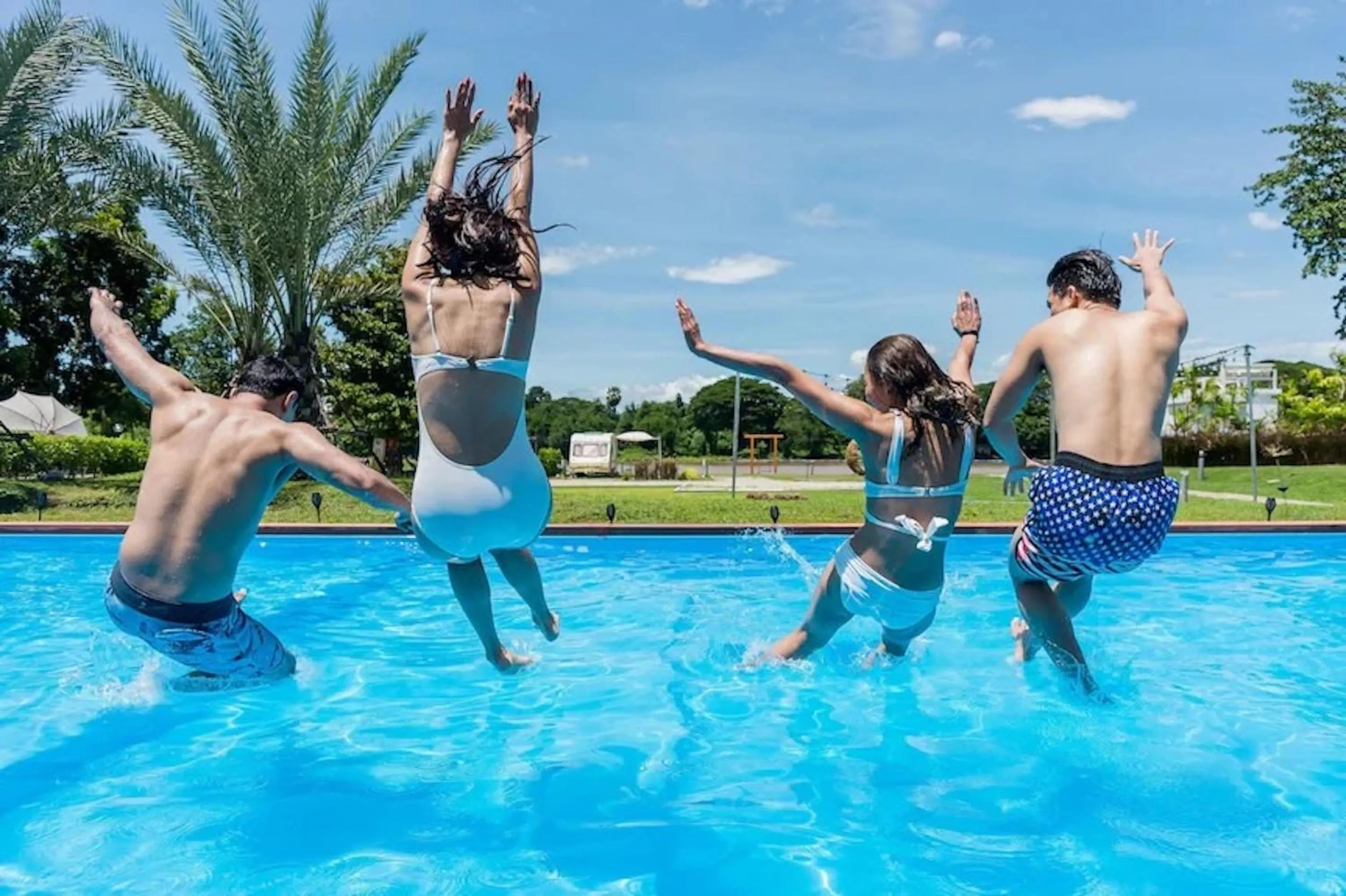 Pool view in The Campster Kanchanaburi