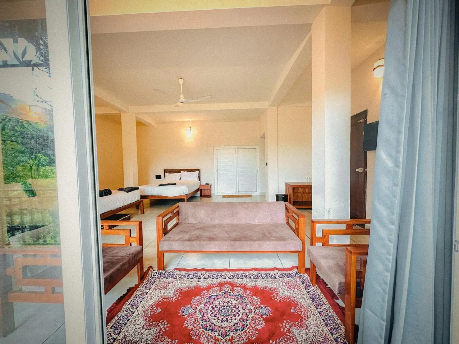 Seating area, Bed in Forestscape Resort Munnar