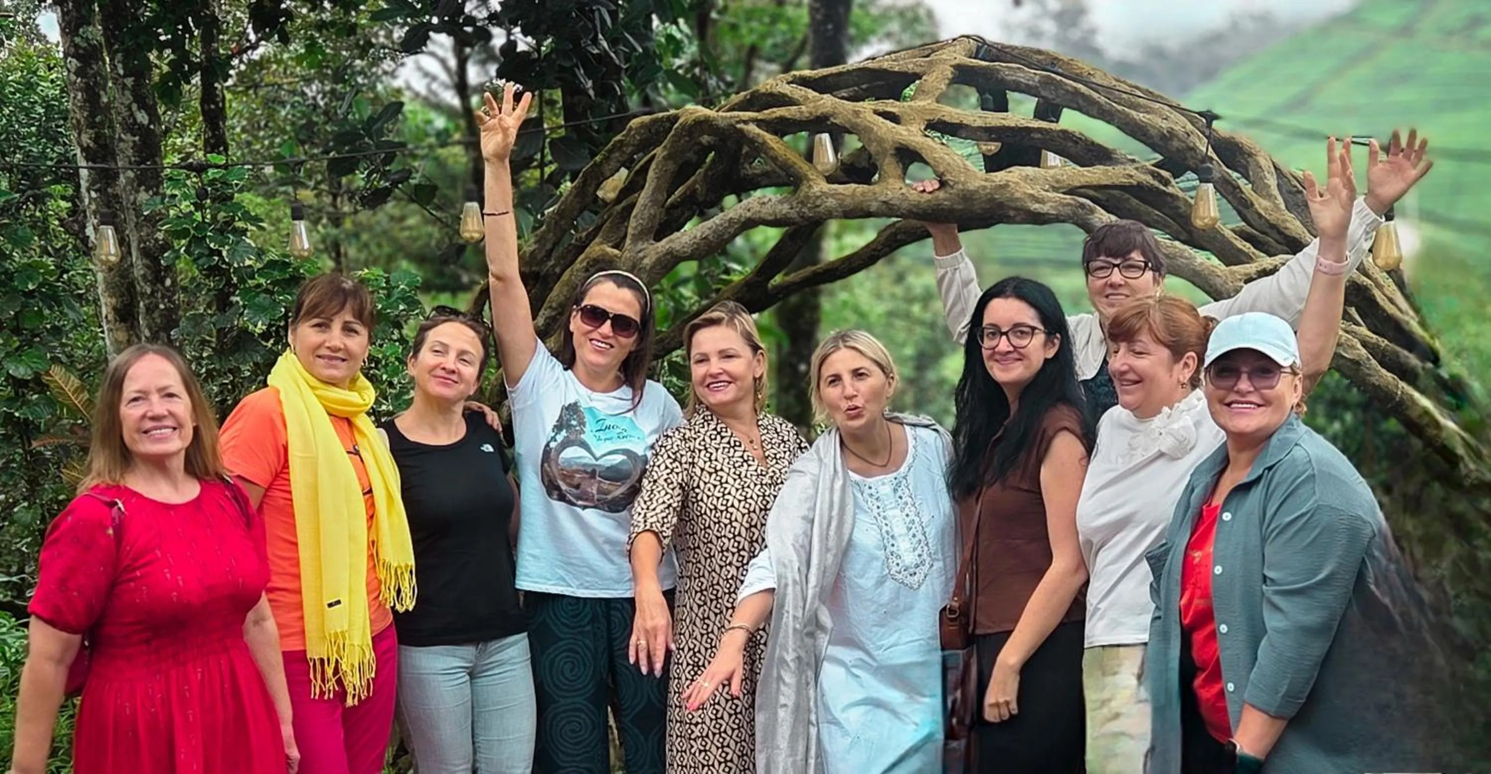 group of guests in Forestscape Resort Munnar