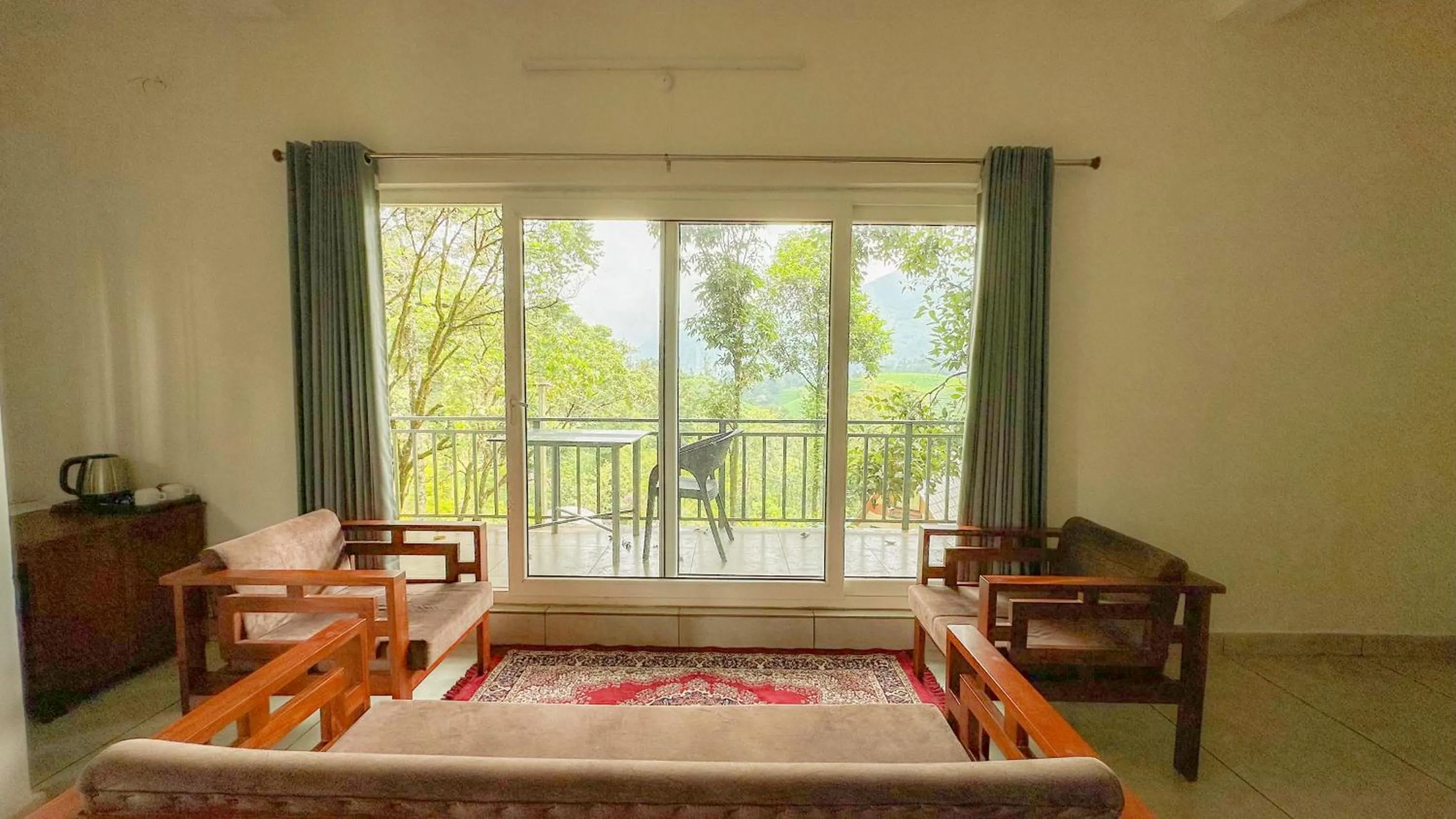 Patio, Bed in Forestscape Resort Munnar