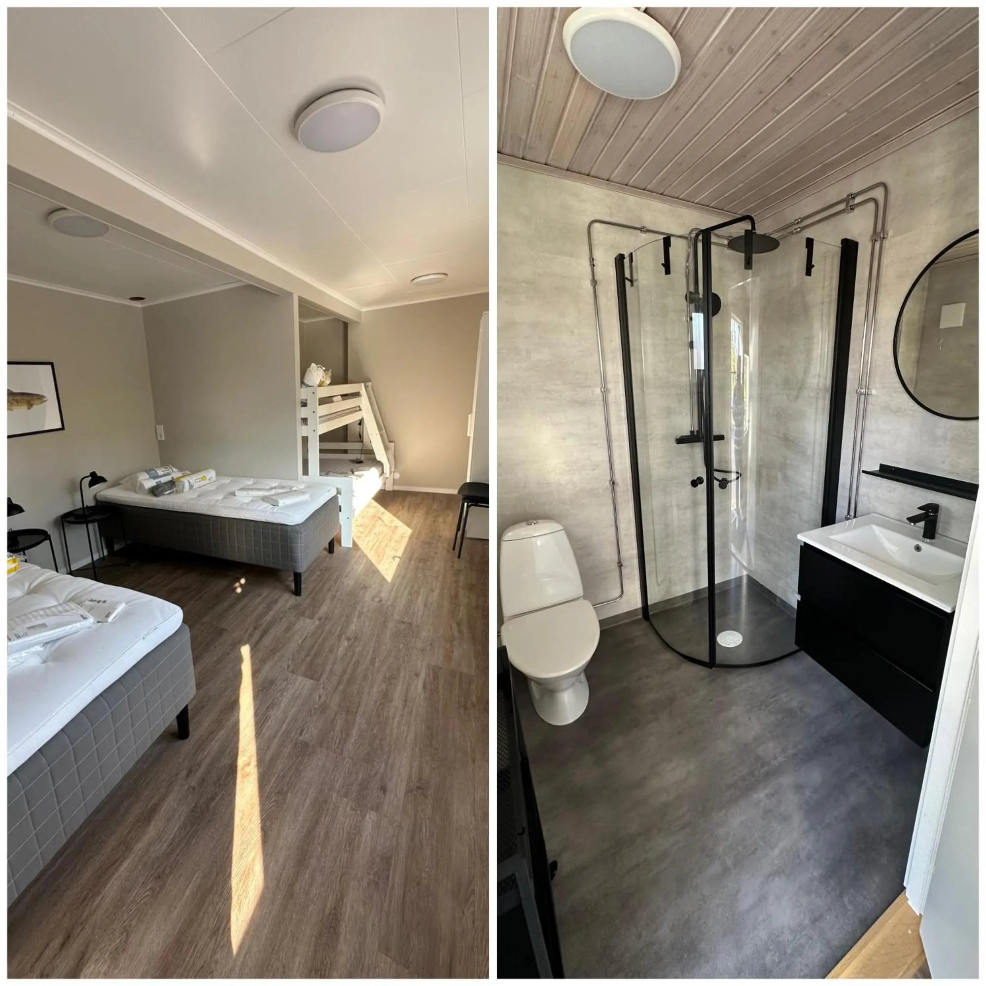 Shower, Bed in Perchlodge