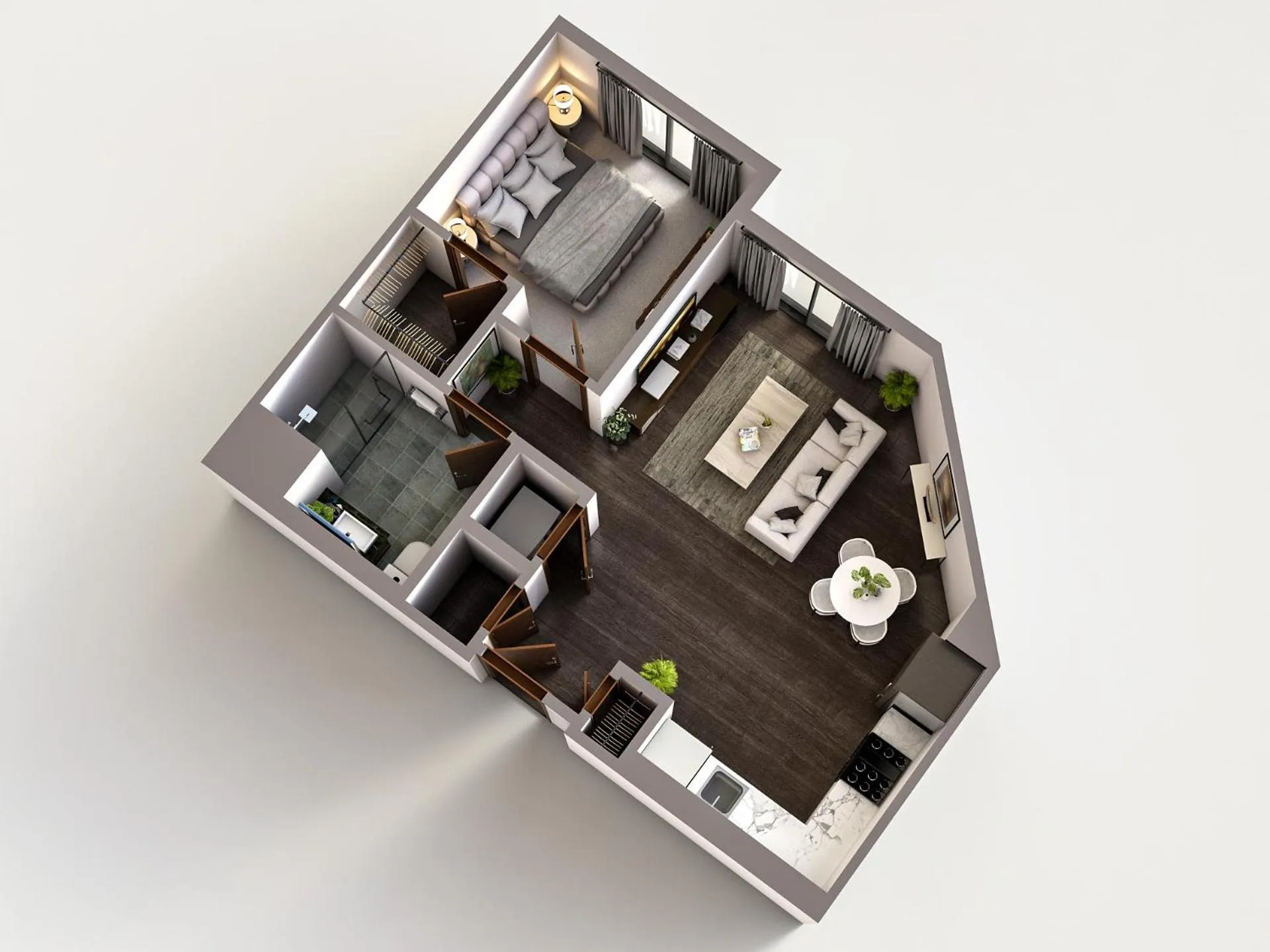 Floor plan in Luxury Apartments by Hyatus at The Asher