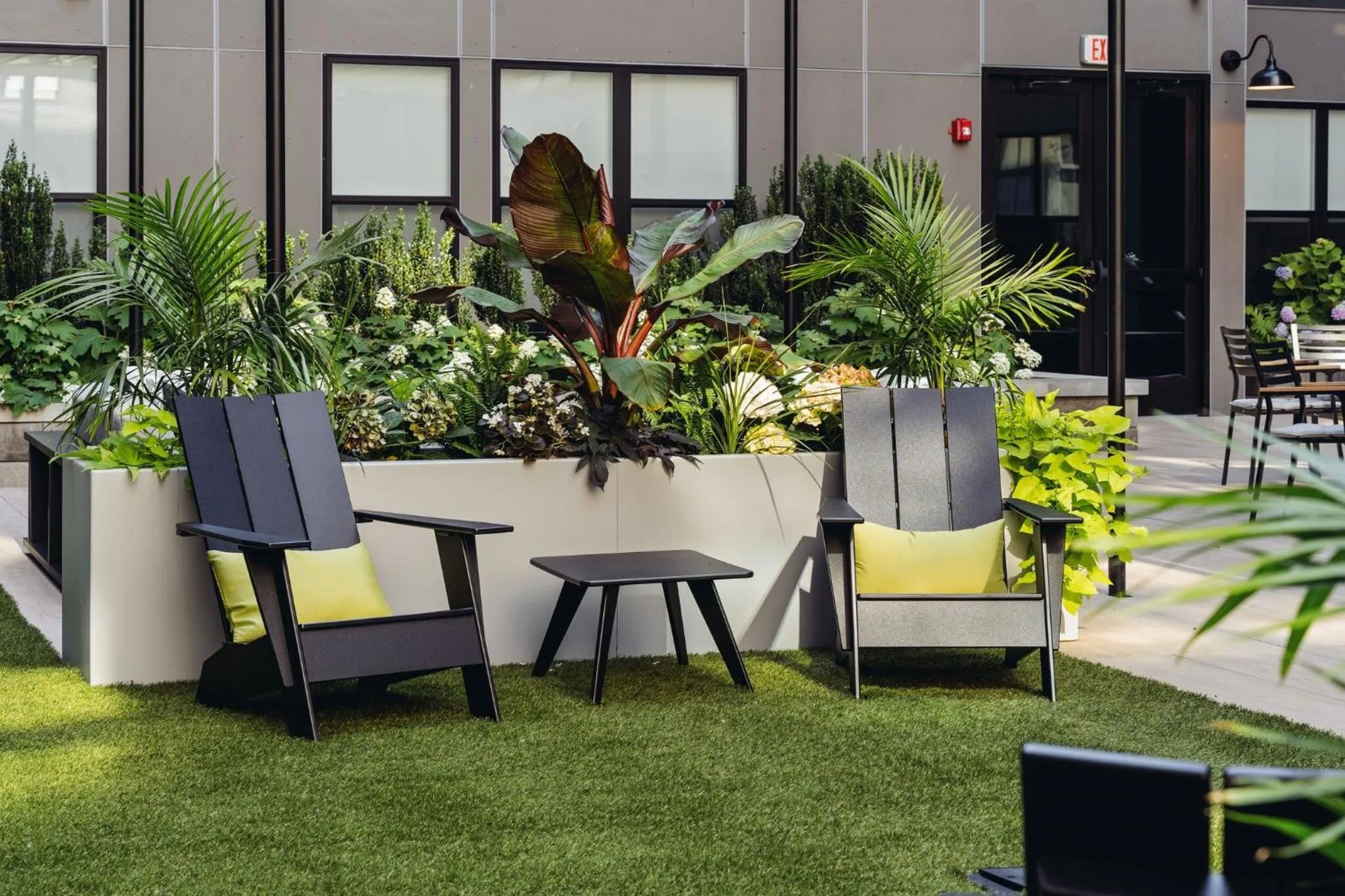 Patio in Luxury Apartments by Hyatus at The Asher