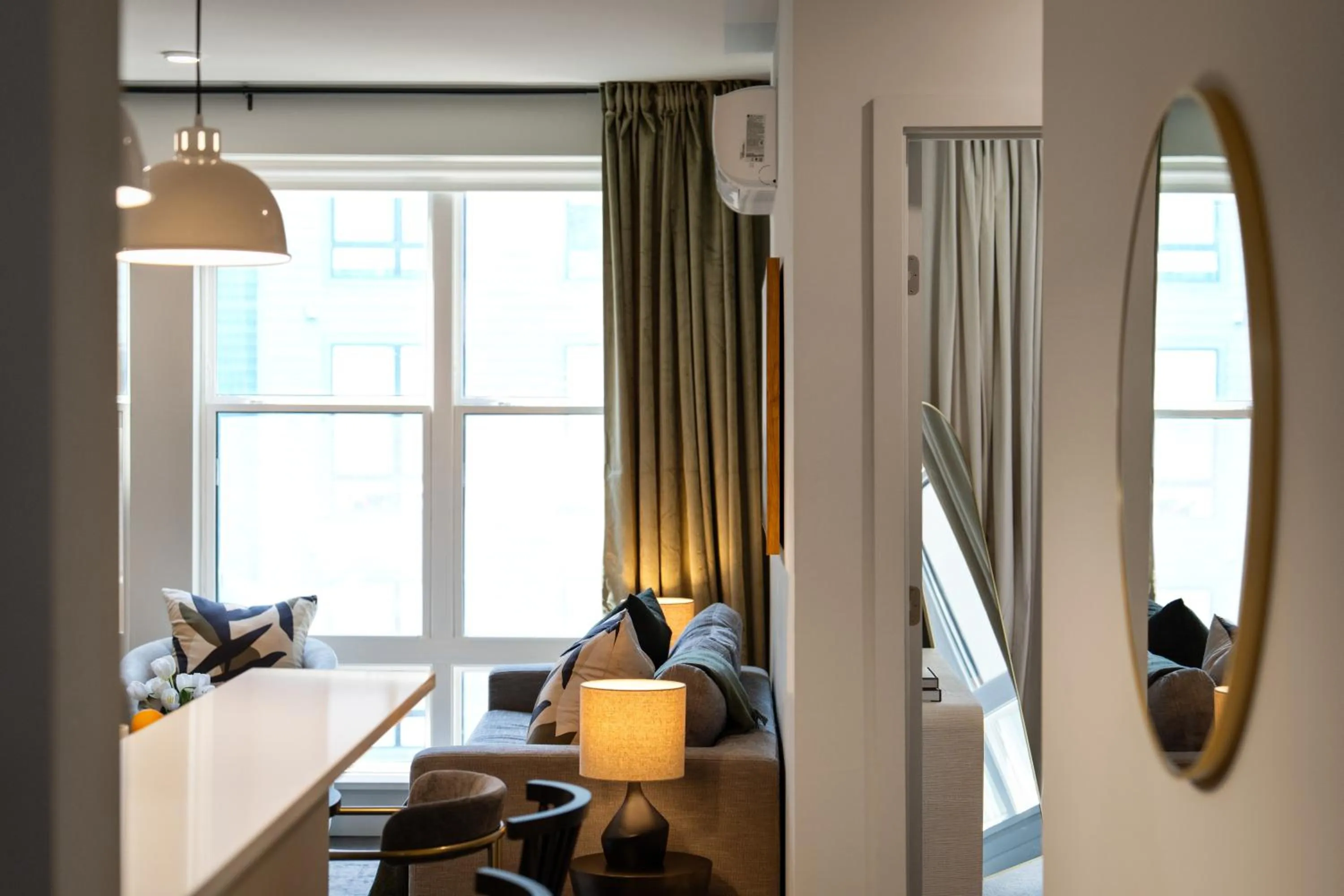 Living room in Luxury Apartments by Hyatus at The Asher