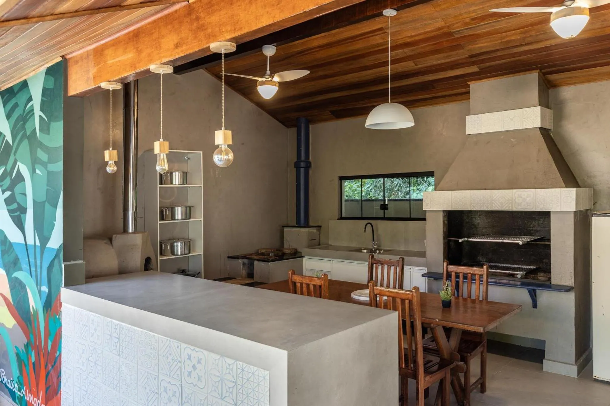 BBQ facilities in Pousada Paraíso Almada