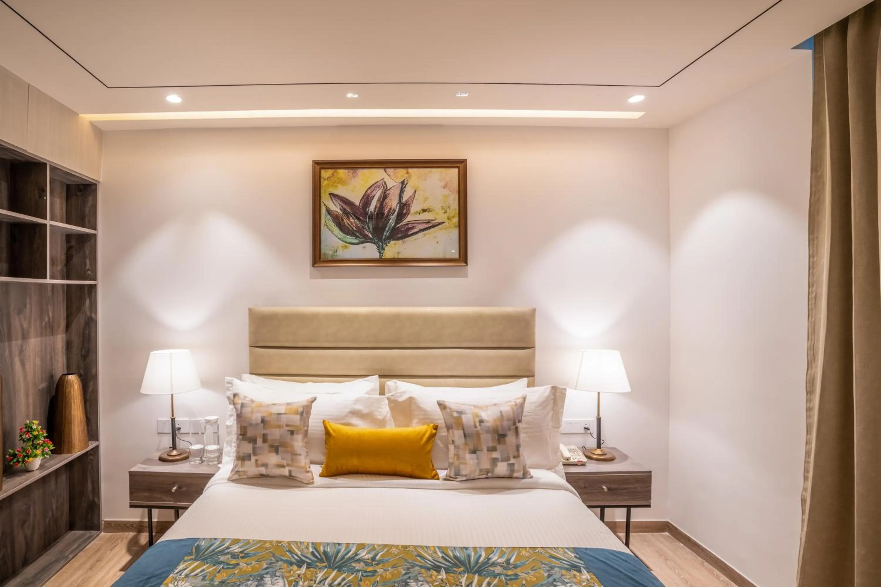 Bedroom, Bed in jüSTa Residences - AIPL Joy Street, Gurgaon