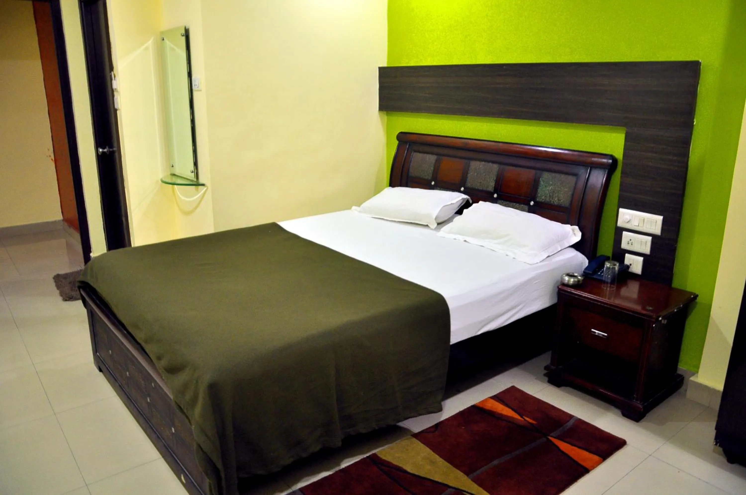 Bed in hotel in nova