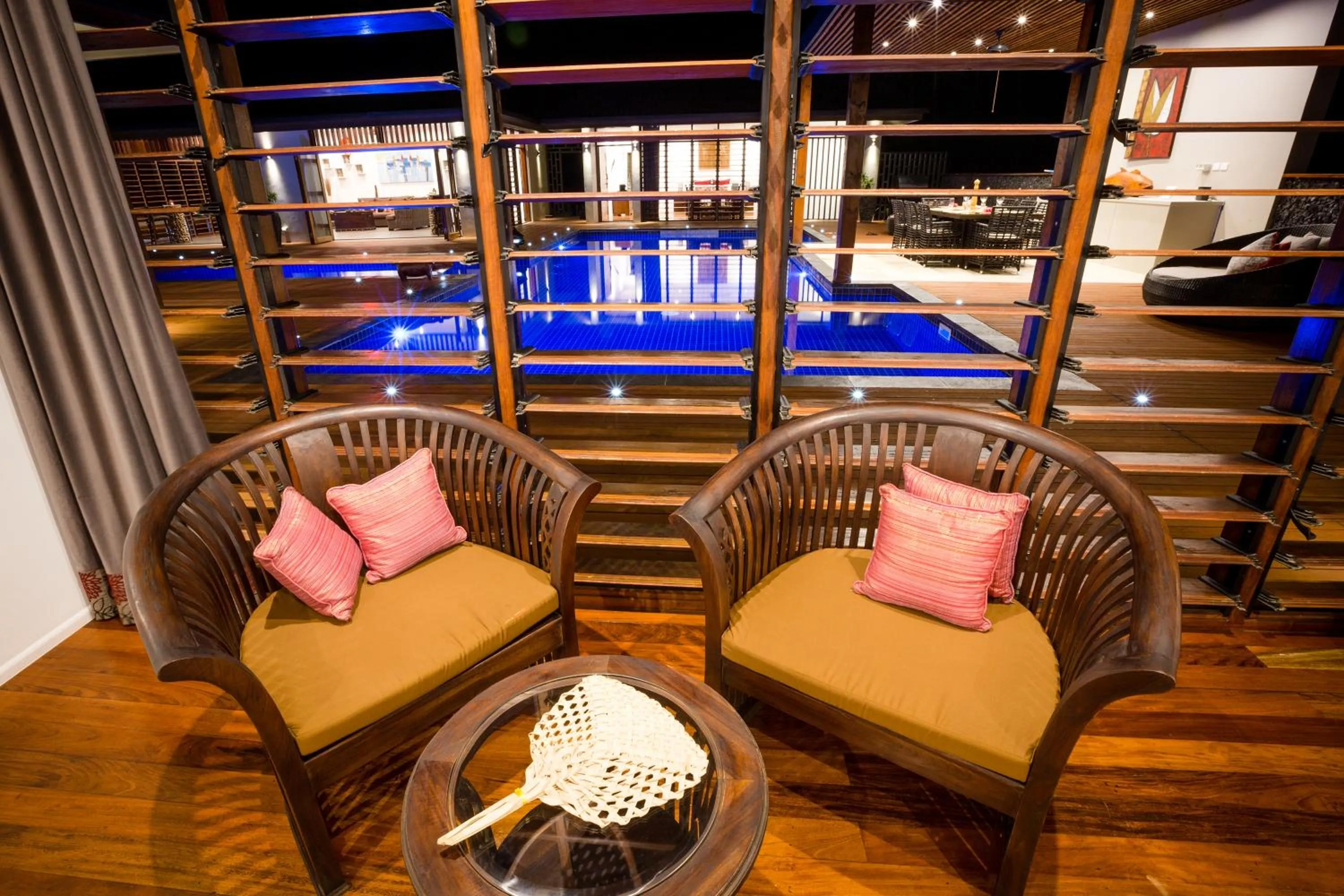 Seating area in Trees and Fishes Private Retreat