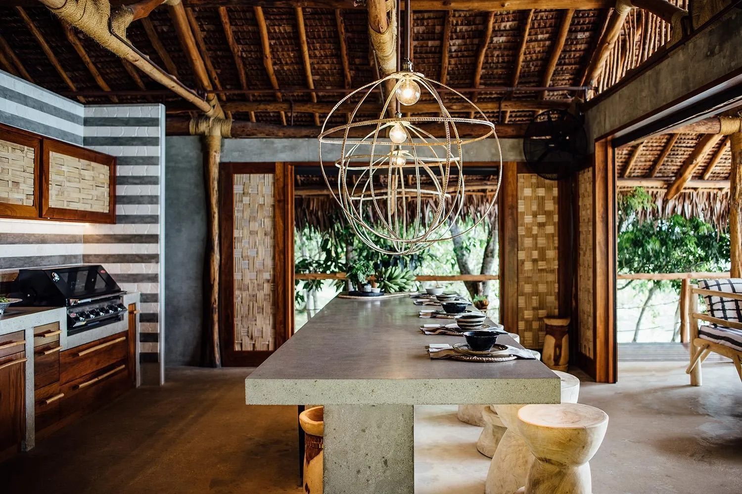 Dining area in Trees and Fishes Private Retreat