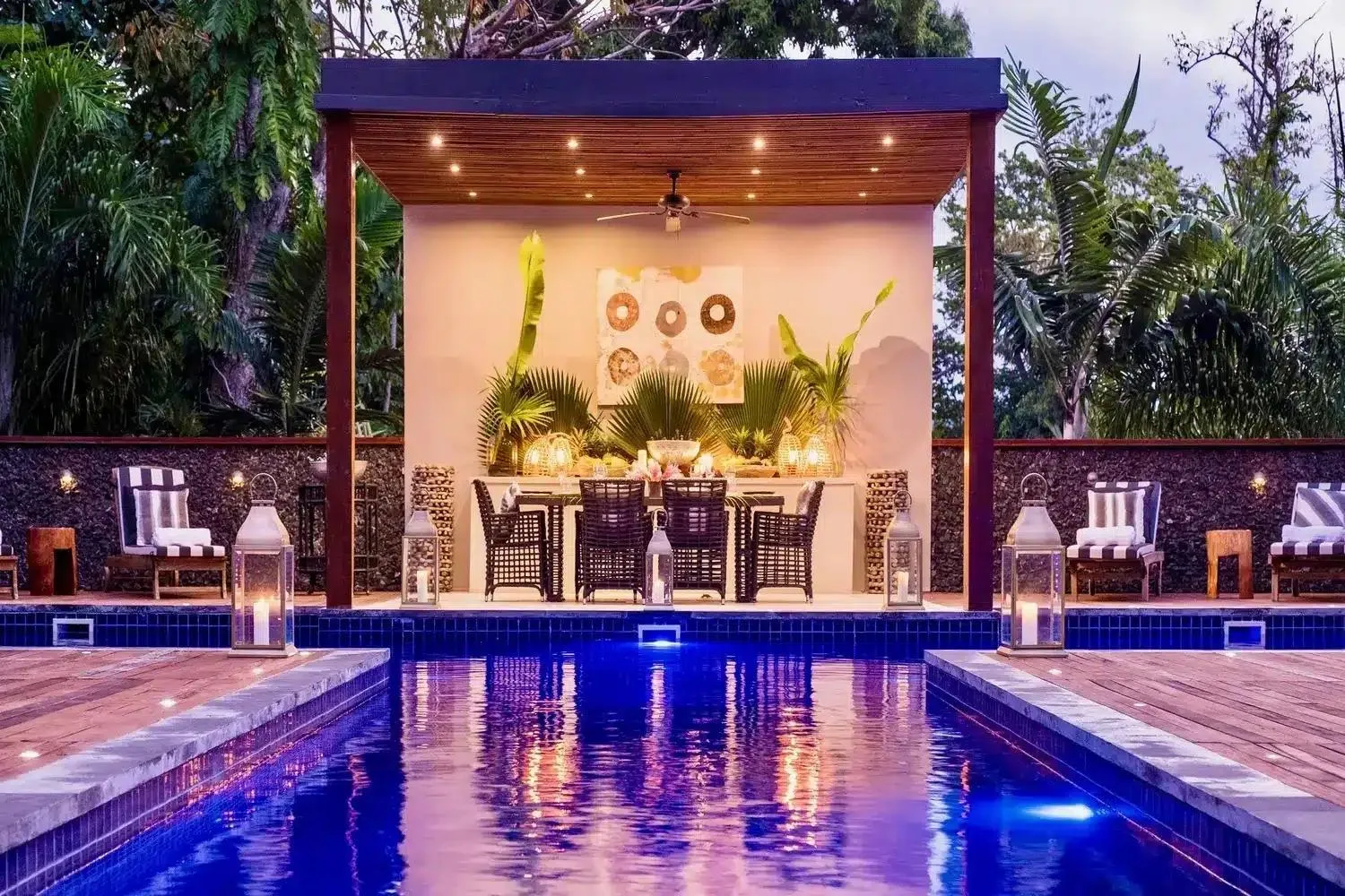 Pool view in Trees and Fishes Private Retreat