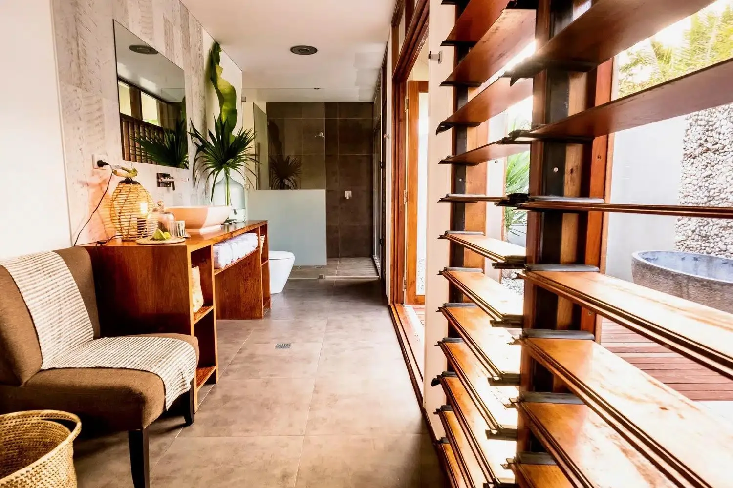 Living room in Trees and Fishes Private Retreat