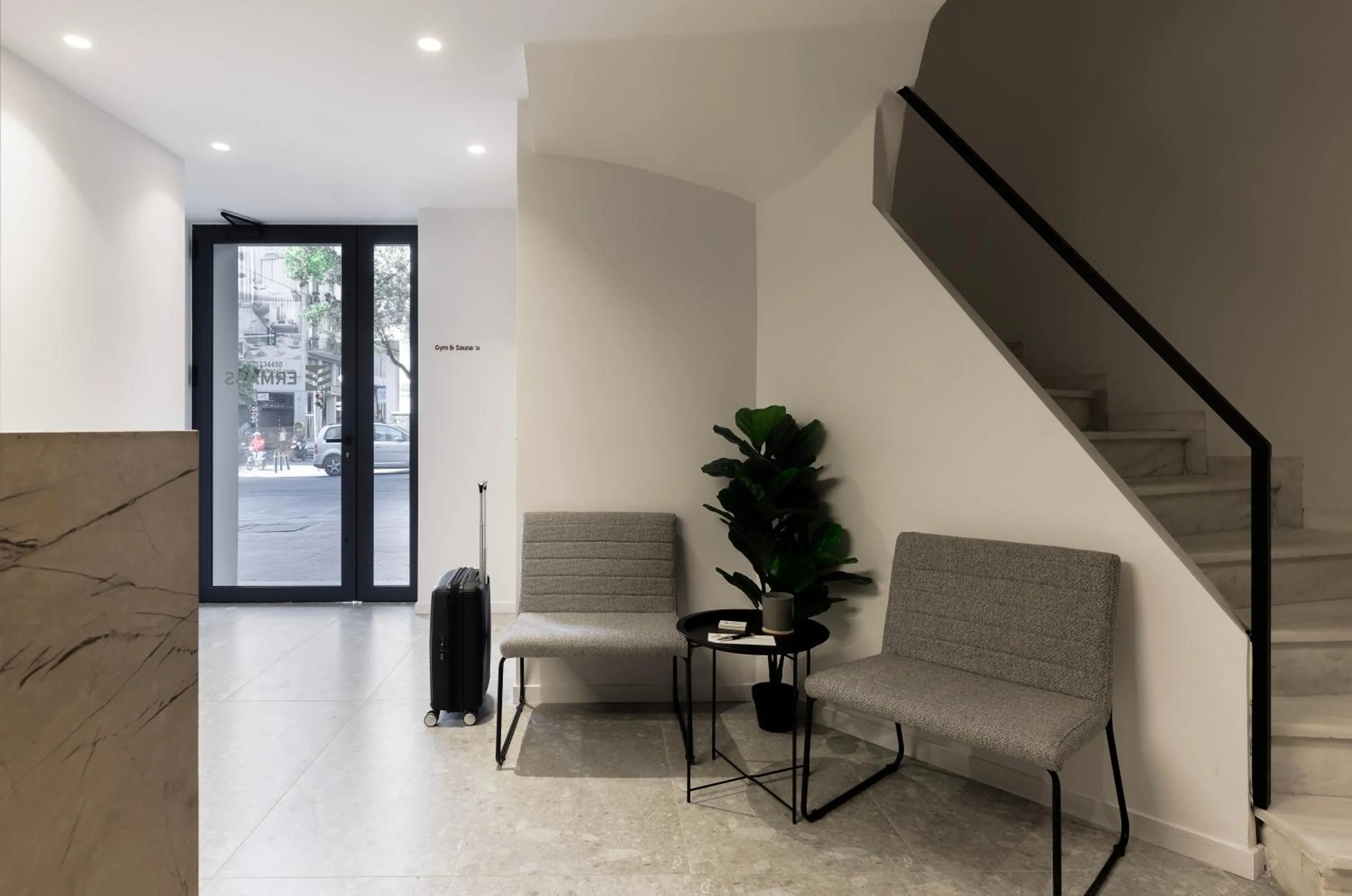 Seating area in Ermass Modern Living Apartments