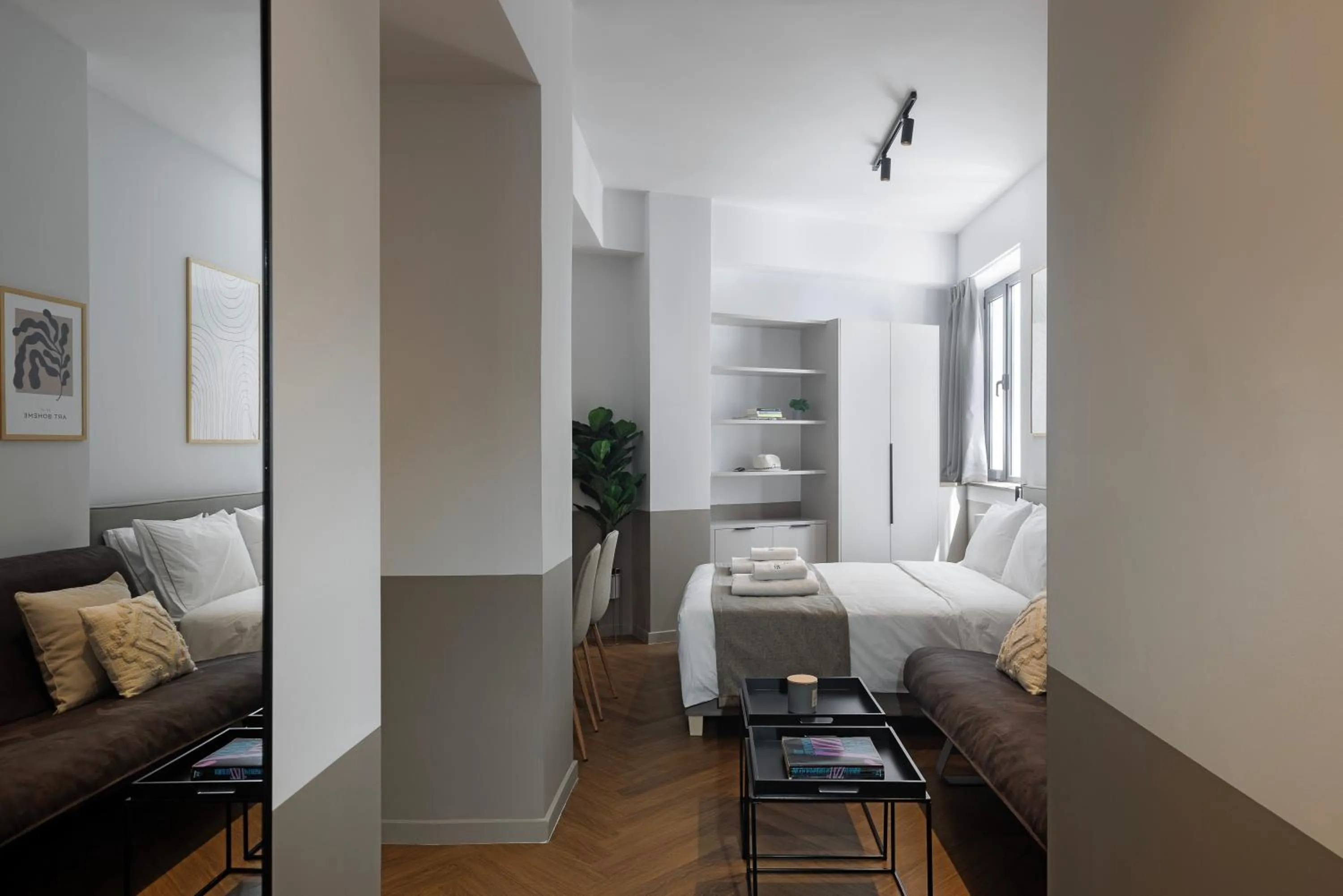 TV and multimedia, Bed in Ermass Modern Living Apartments