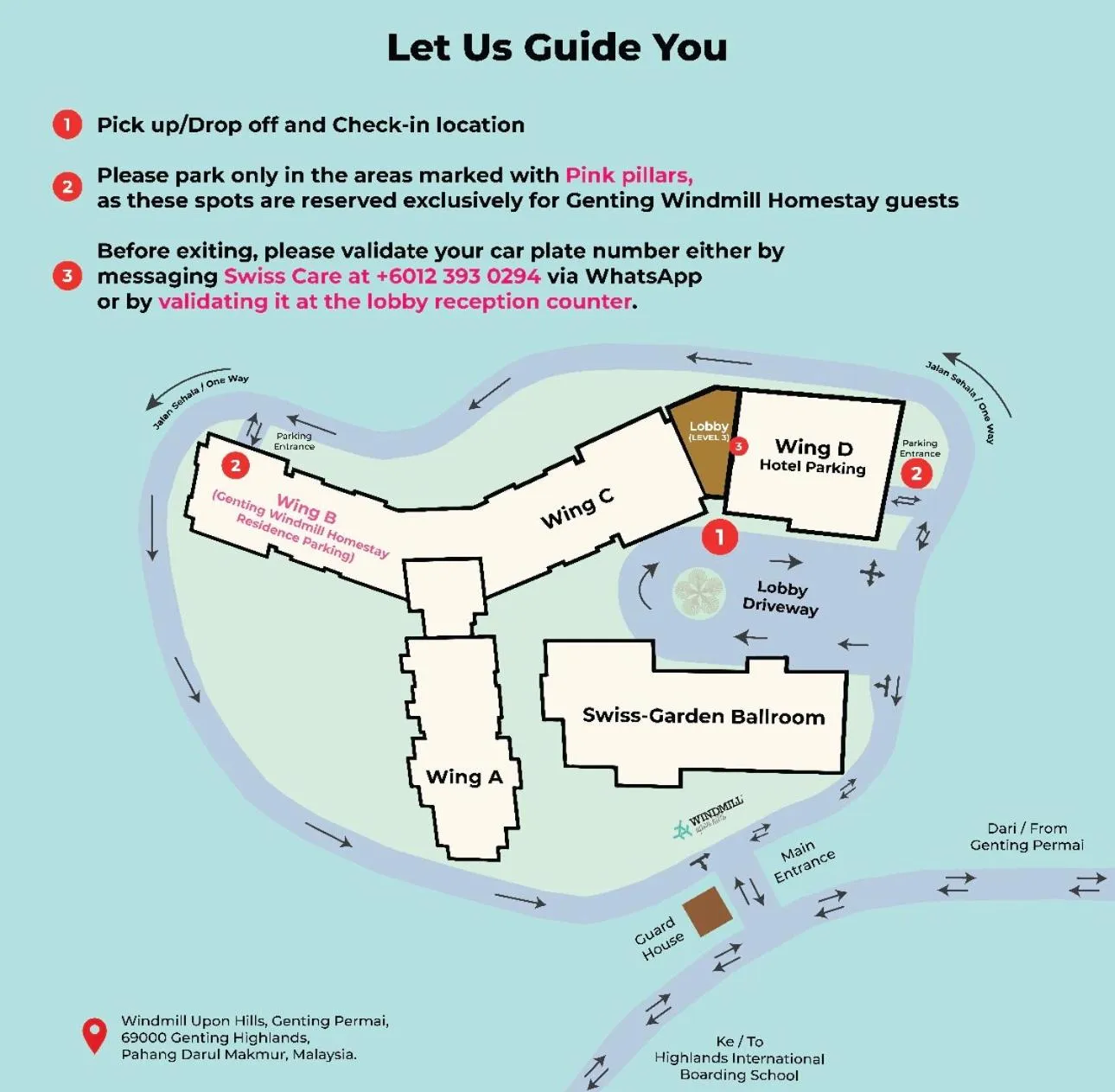 Floor plan in Genting Windmill Homestay