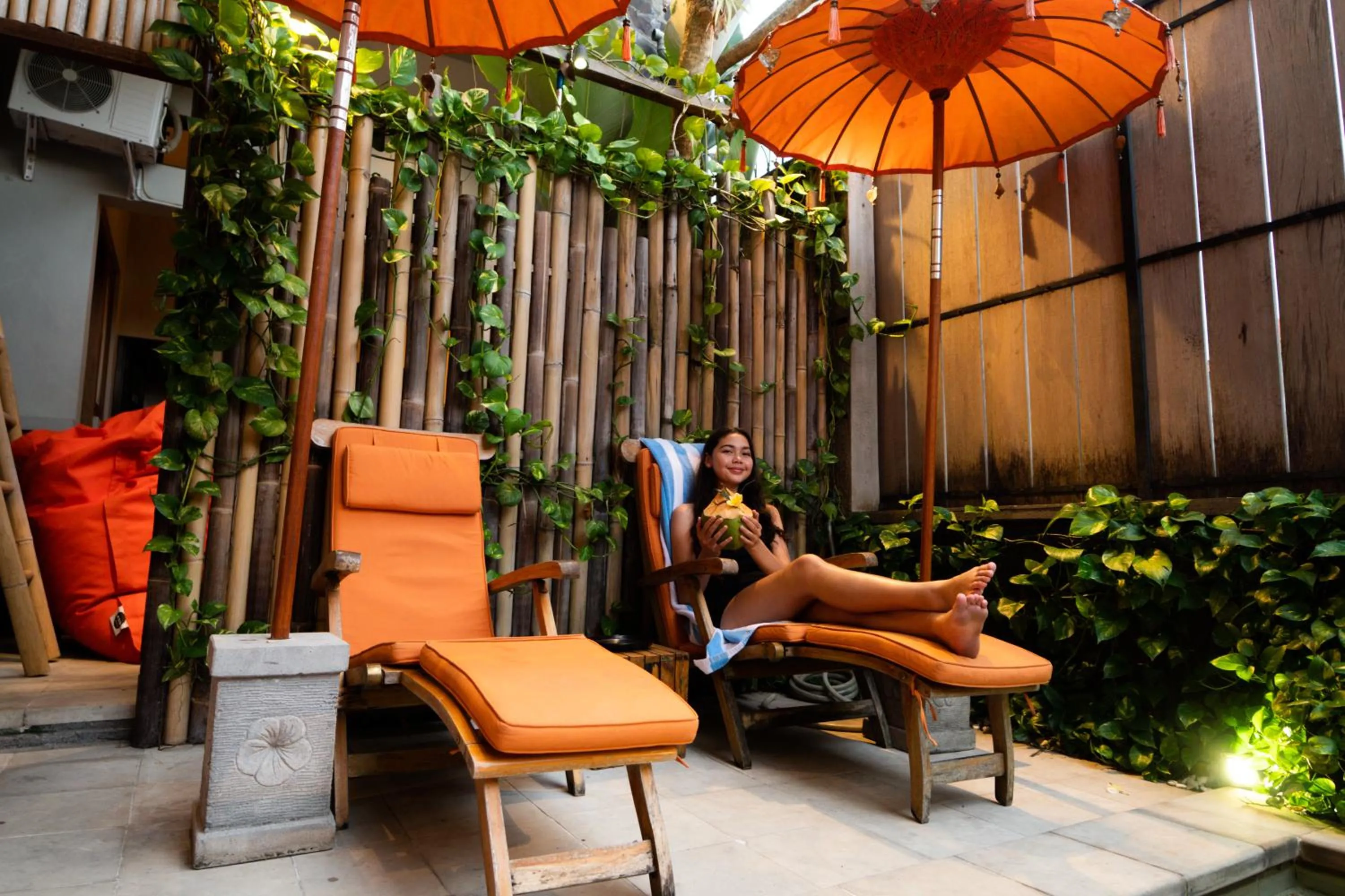 Swimming pool in De Tropen Jogja Villa