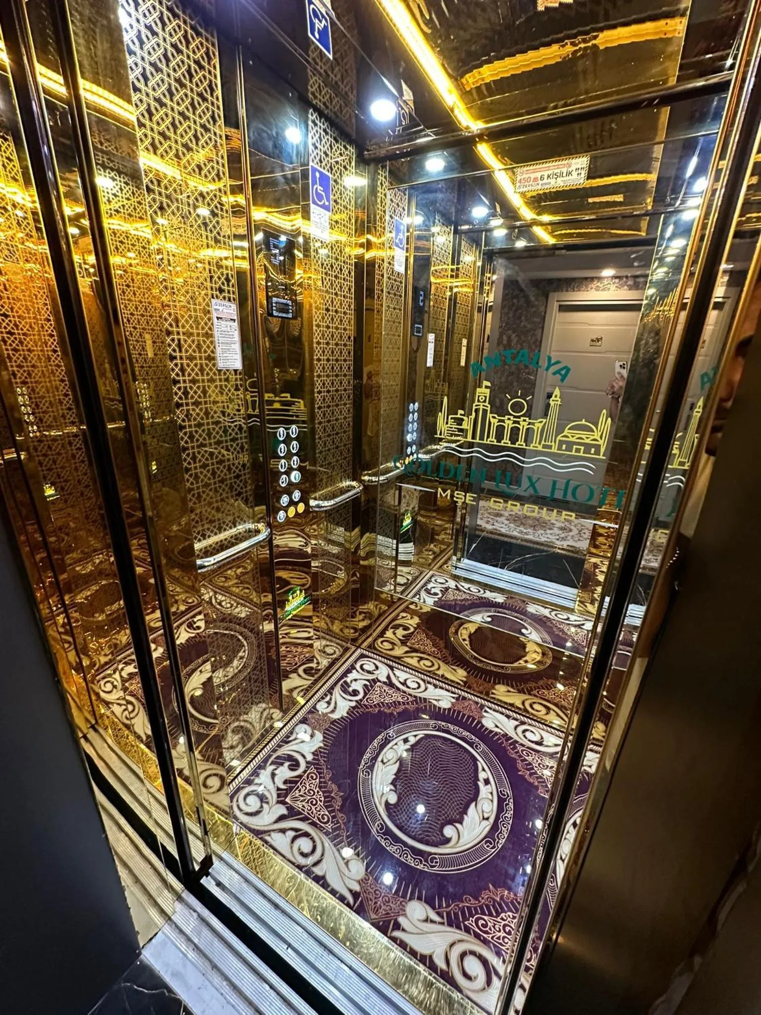 elevator in Golden Lux Hotel Antalya