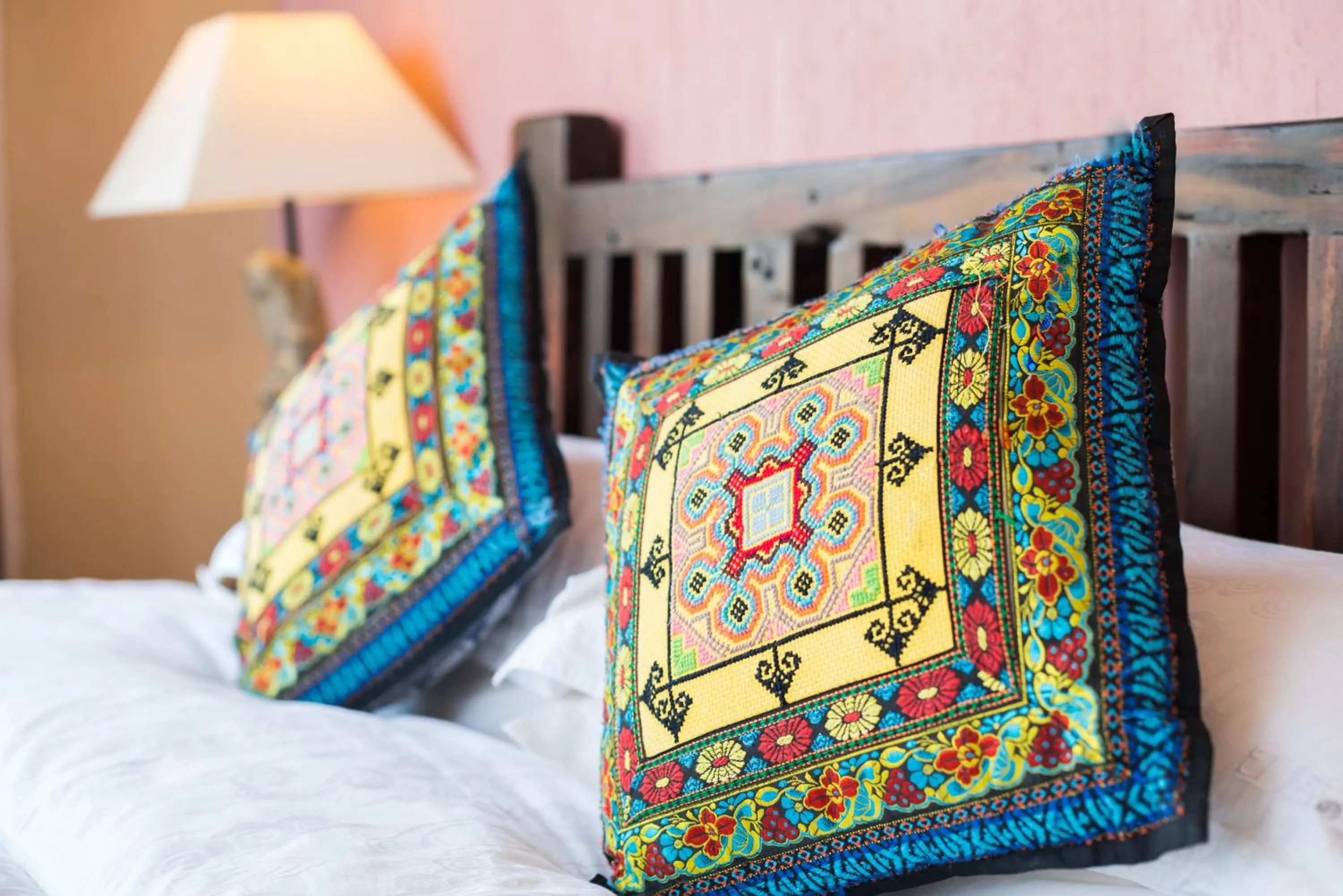 Bed in Yangshuo Mountain Nest Boutique Hotel