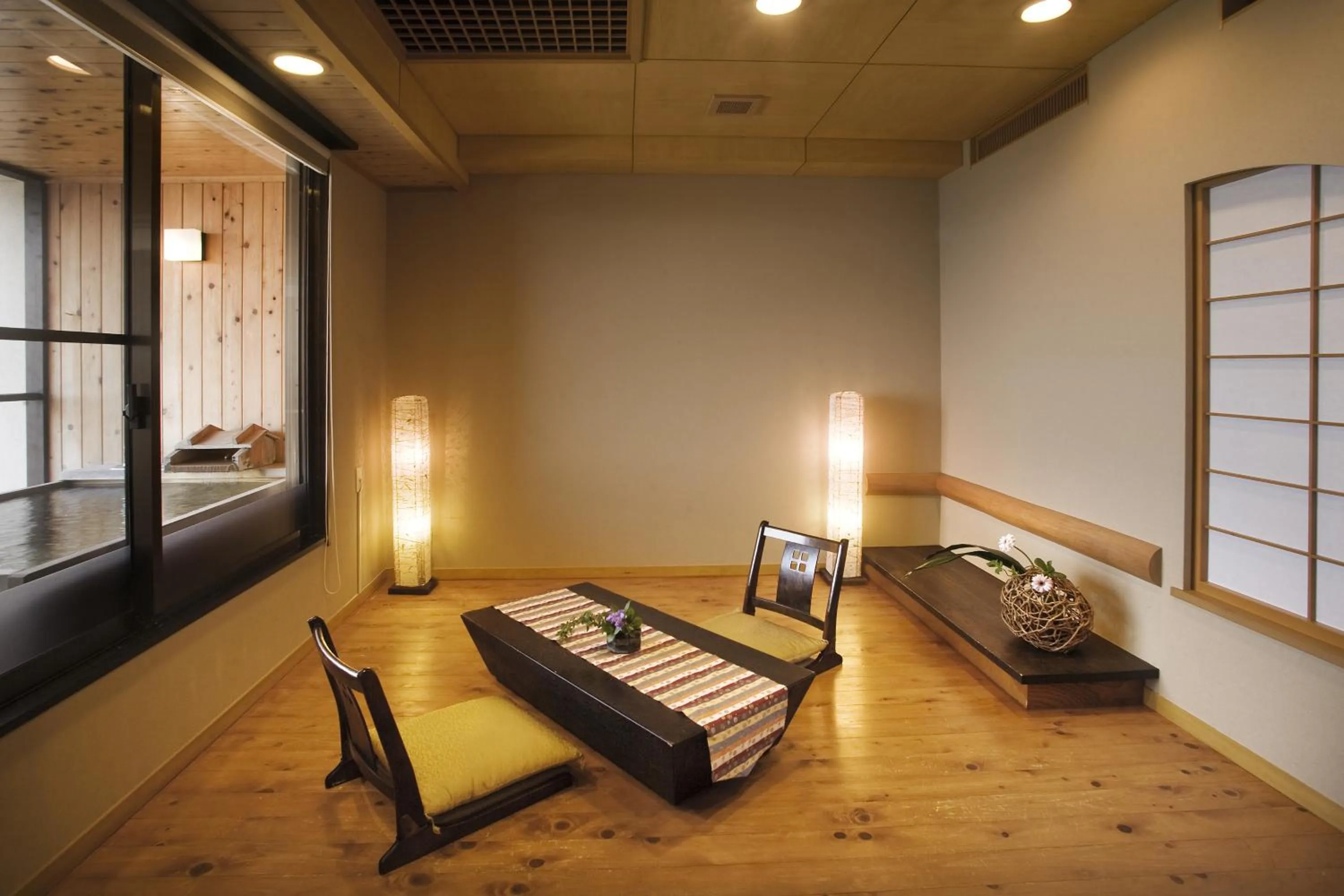 Seating area, Bed in Ryoso Uminocho