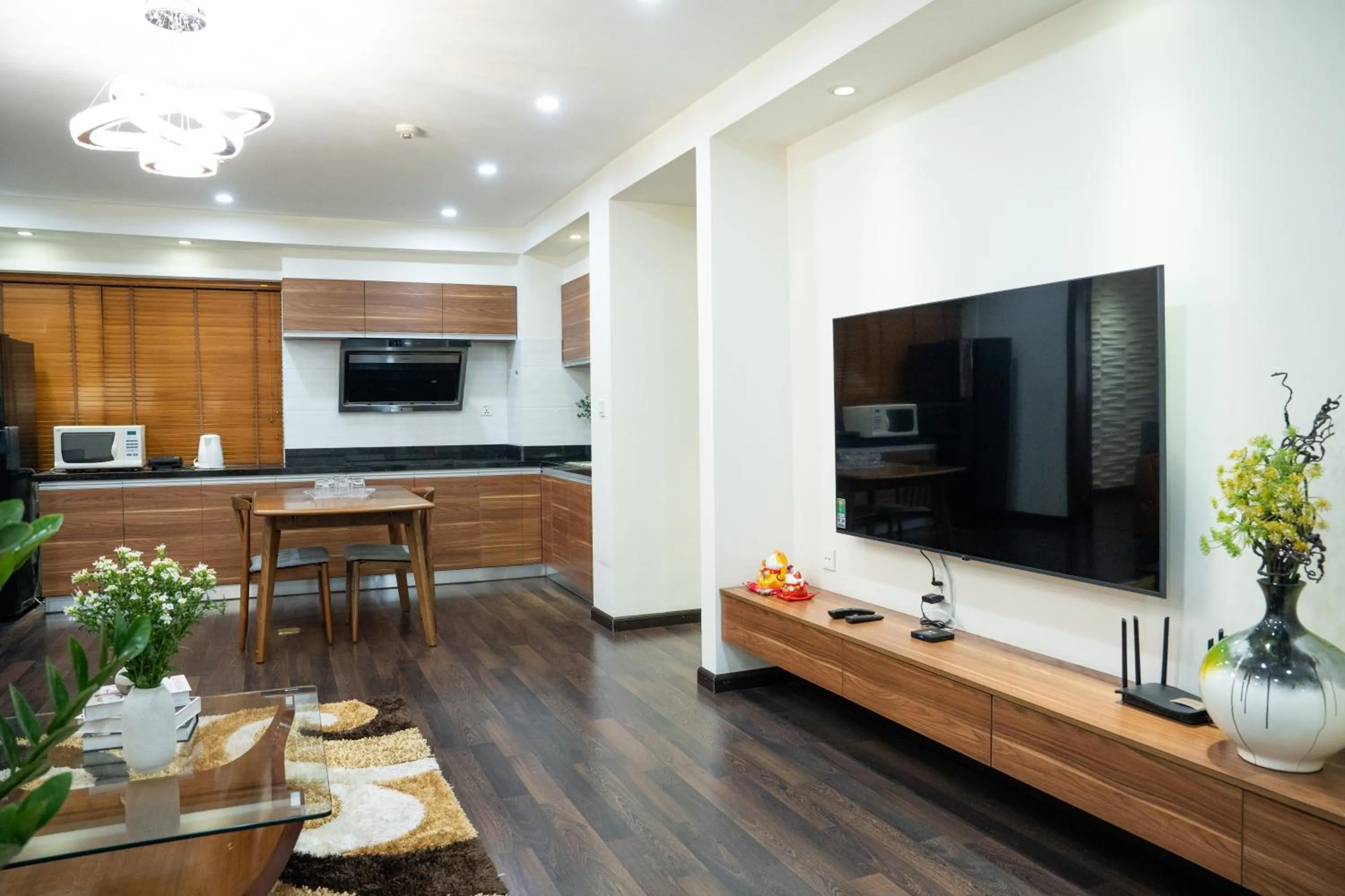 Communal lounge/ TV room in Viet Vuong Building Ha Noi Capital