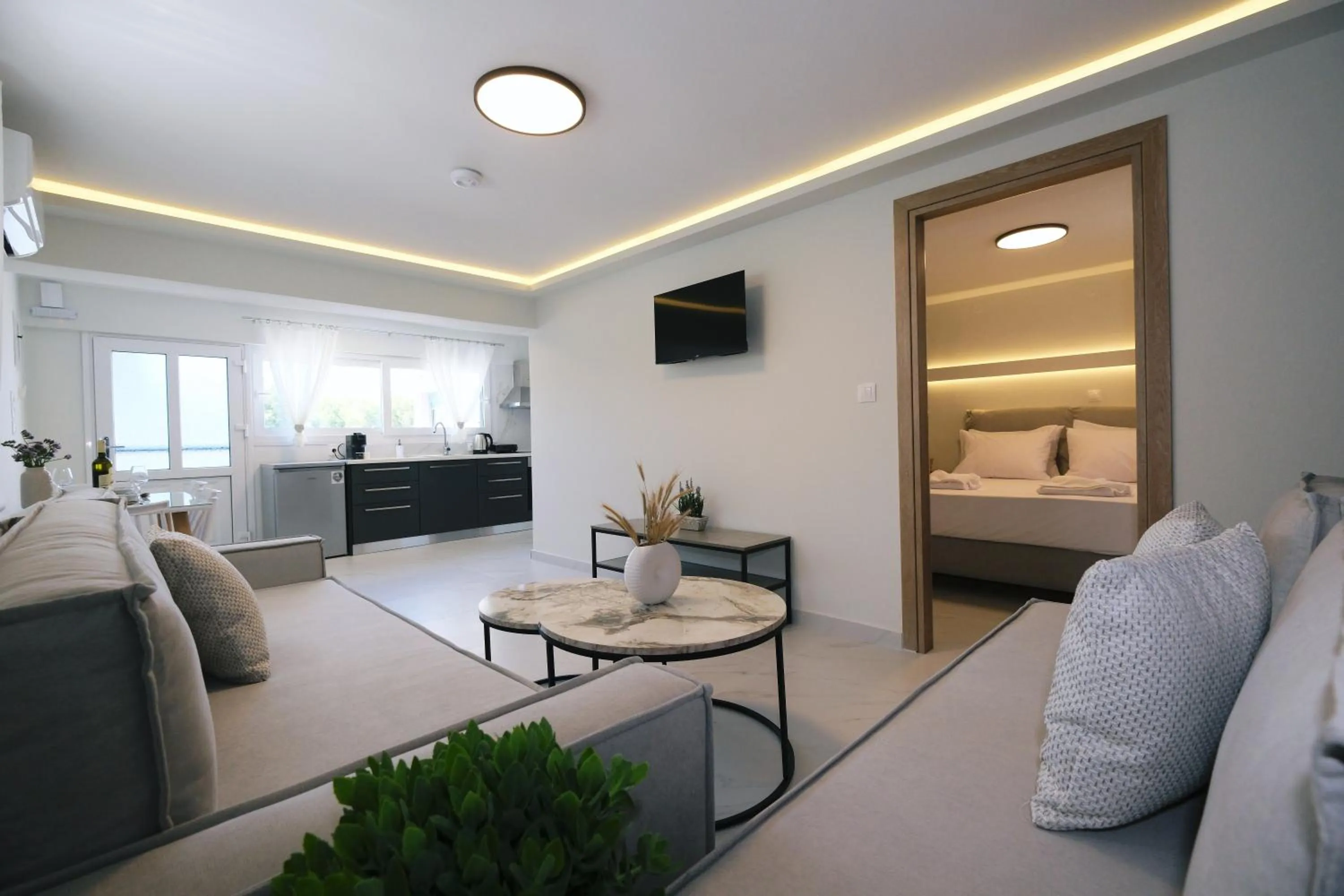 Bed in Nerea Apartments