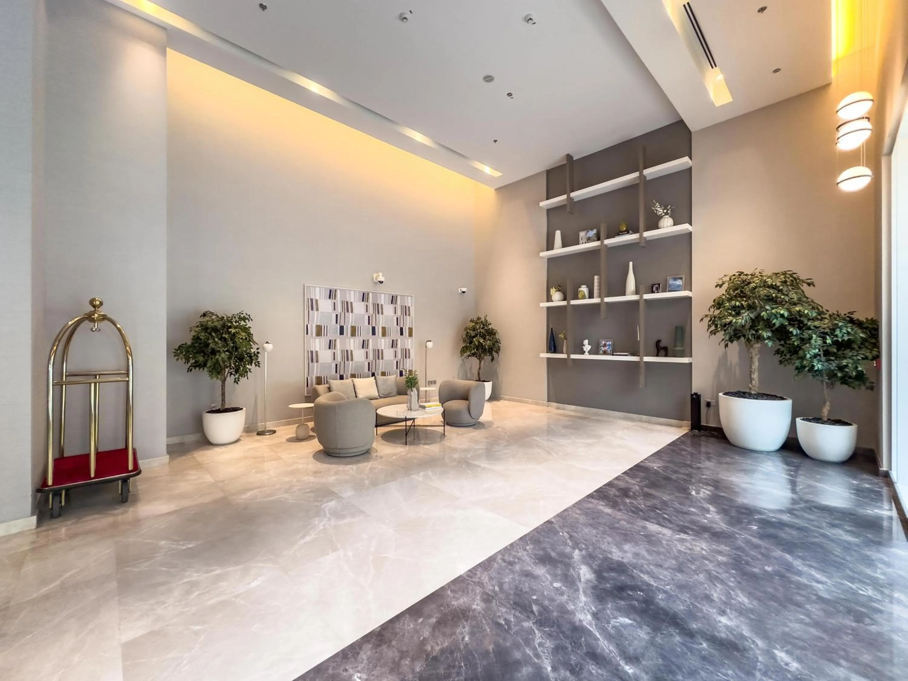 Seating area in Globalstay Creek Horizon Modern Apartments