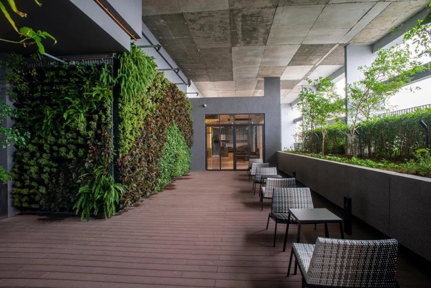 Seating area in Millerz Square Old Klang Road