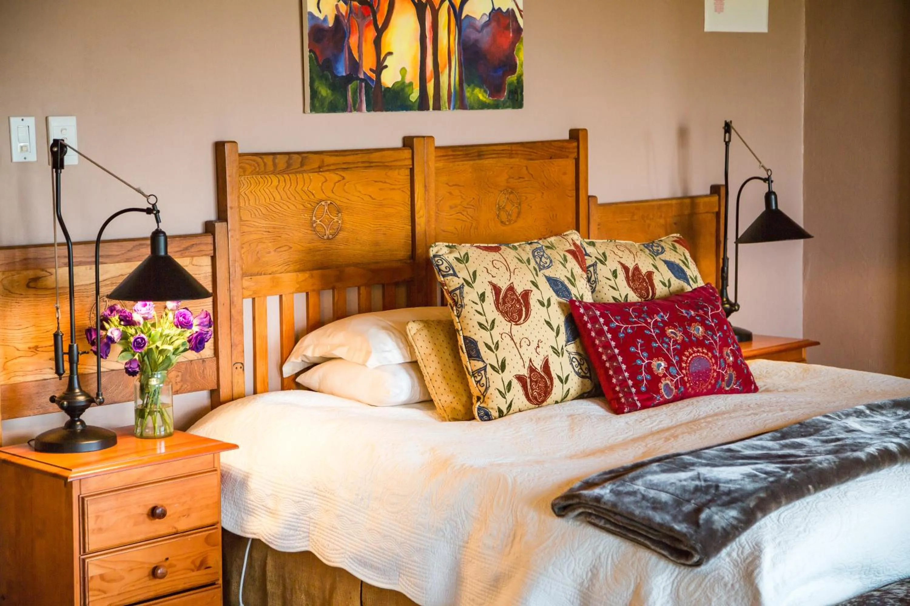 Decorative detail, Bed in Skeiding Guest Farm