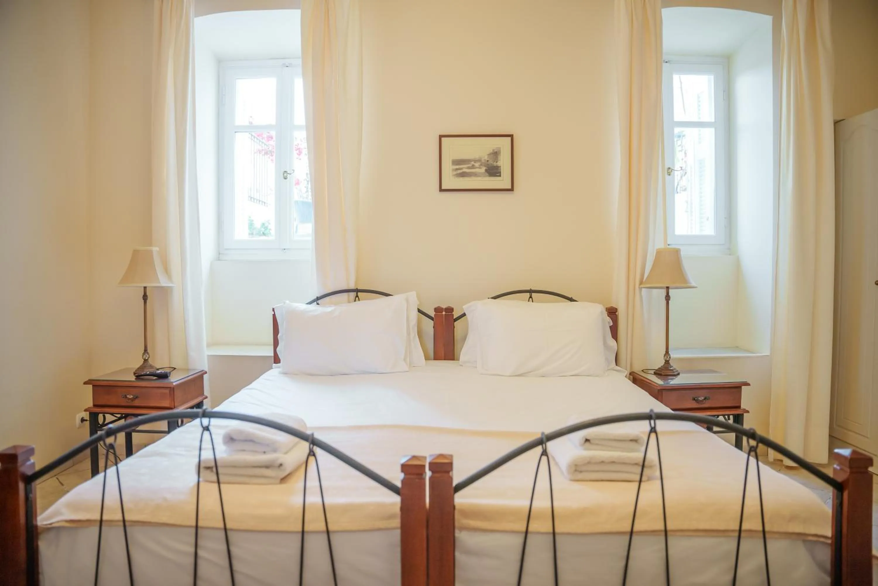 Bed in Archontiko Eleni Hotel