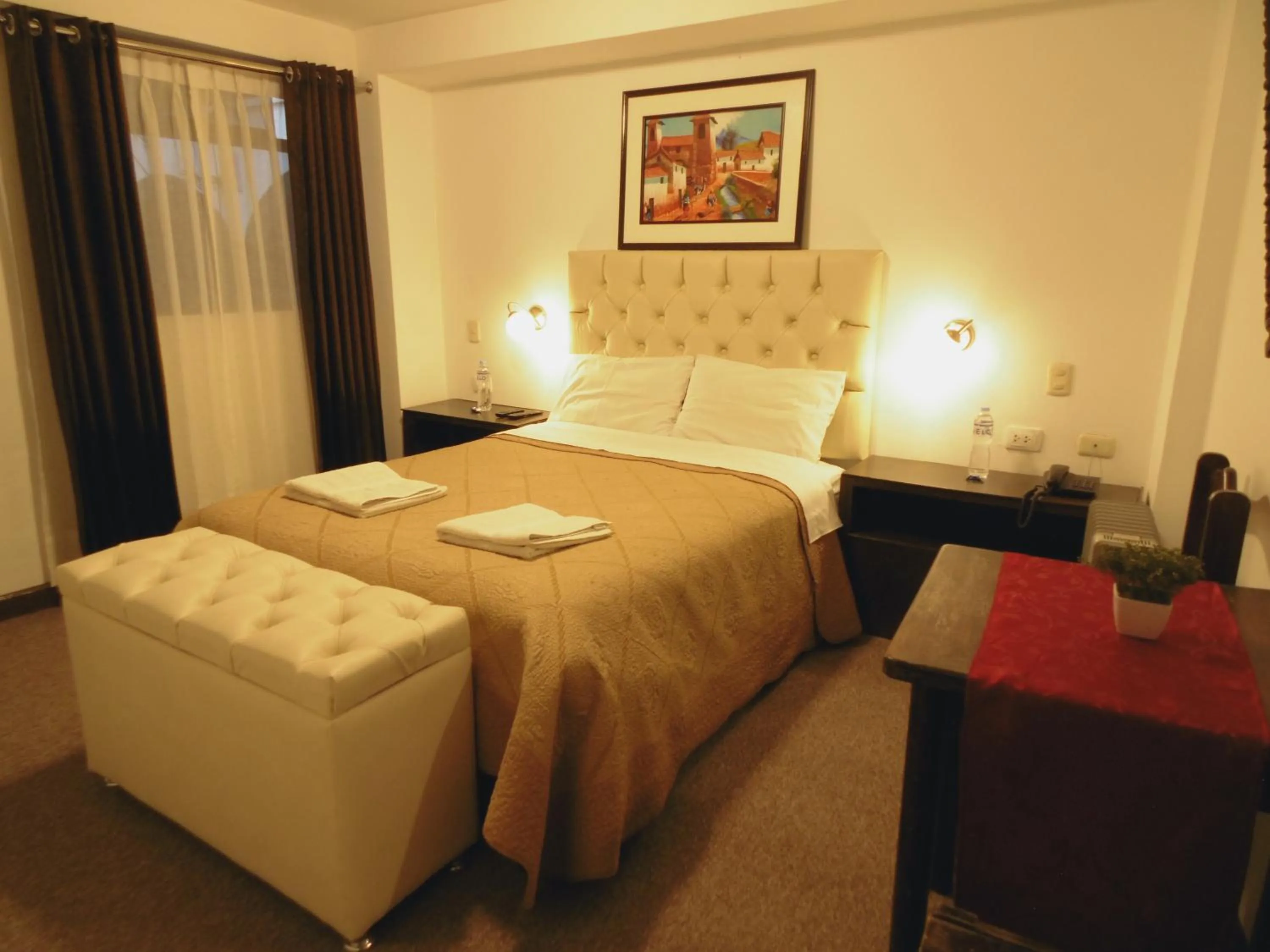 Bed in Hotel Montecristo Cusco