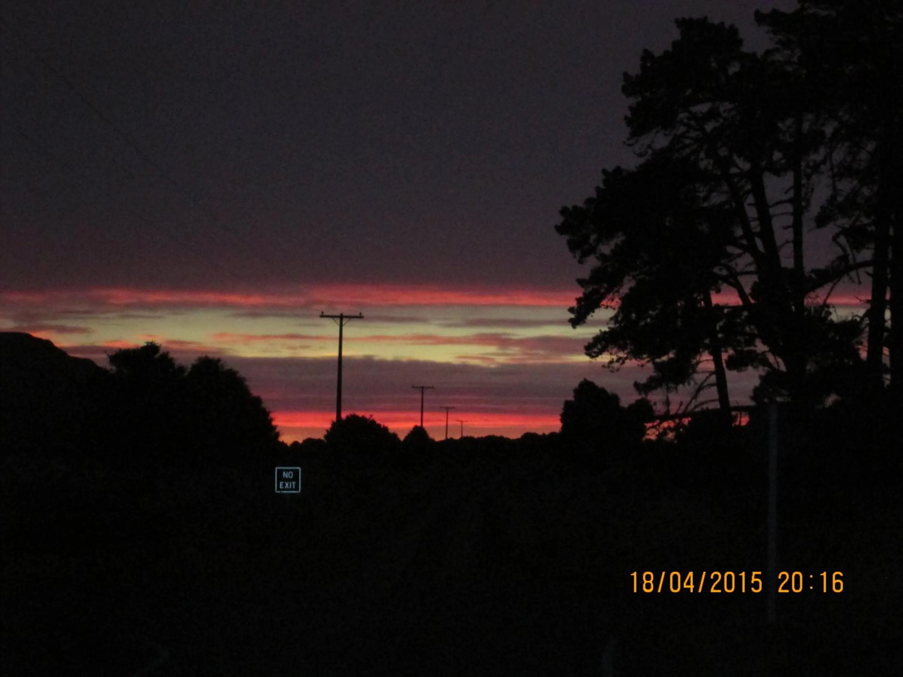 Sunset in Catlins Newhaven Holiday Park