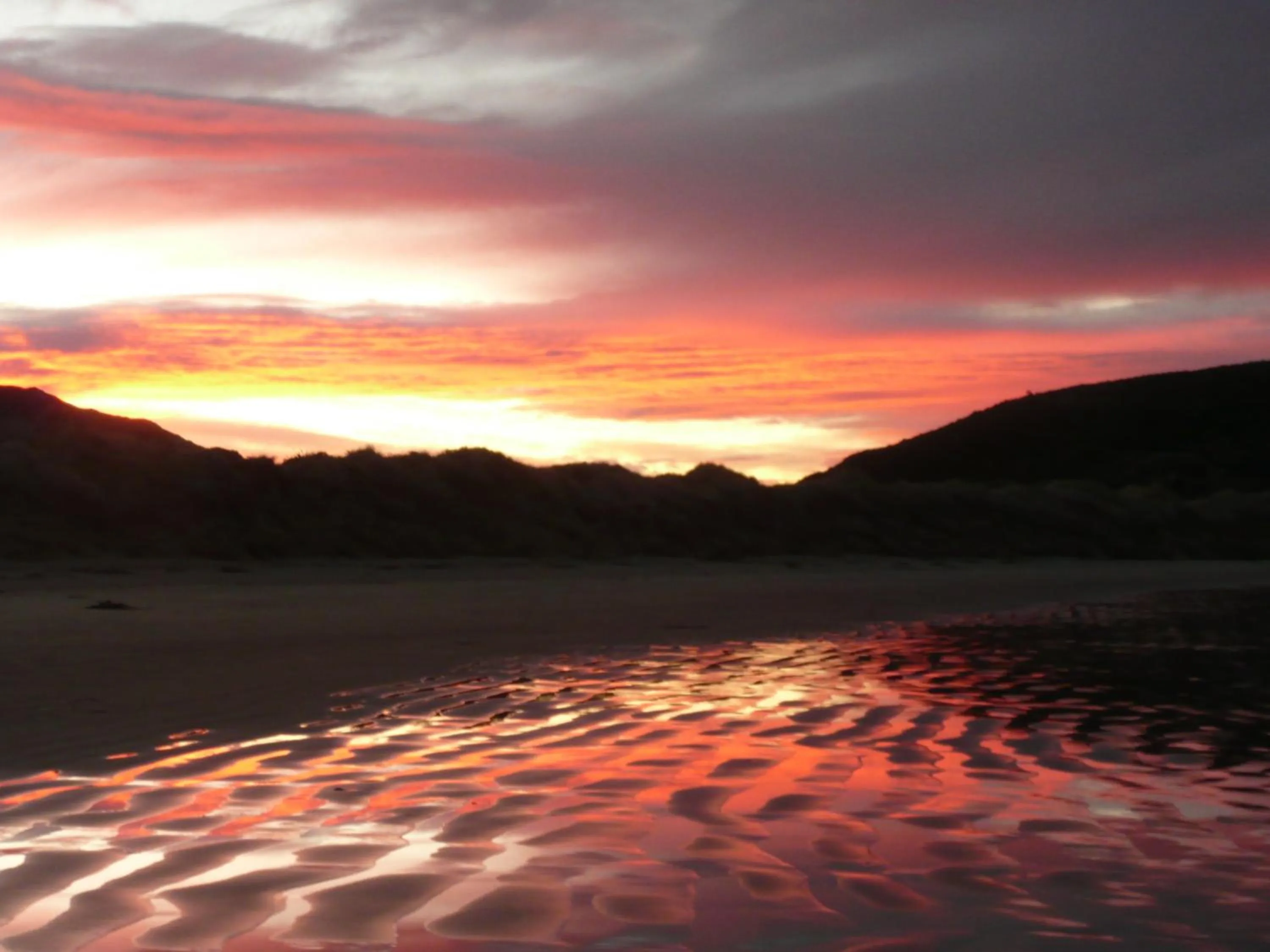 Sunset in Catlins Newhaven Holiday Park